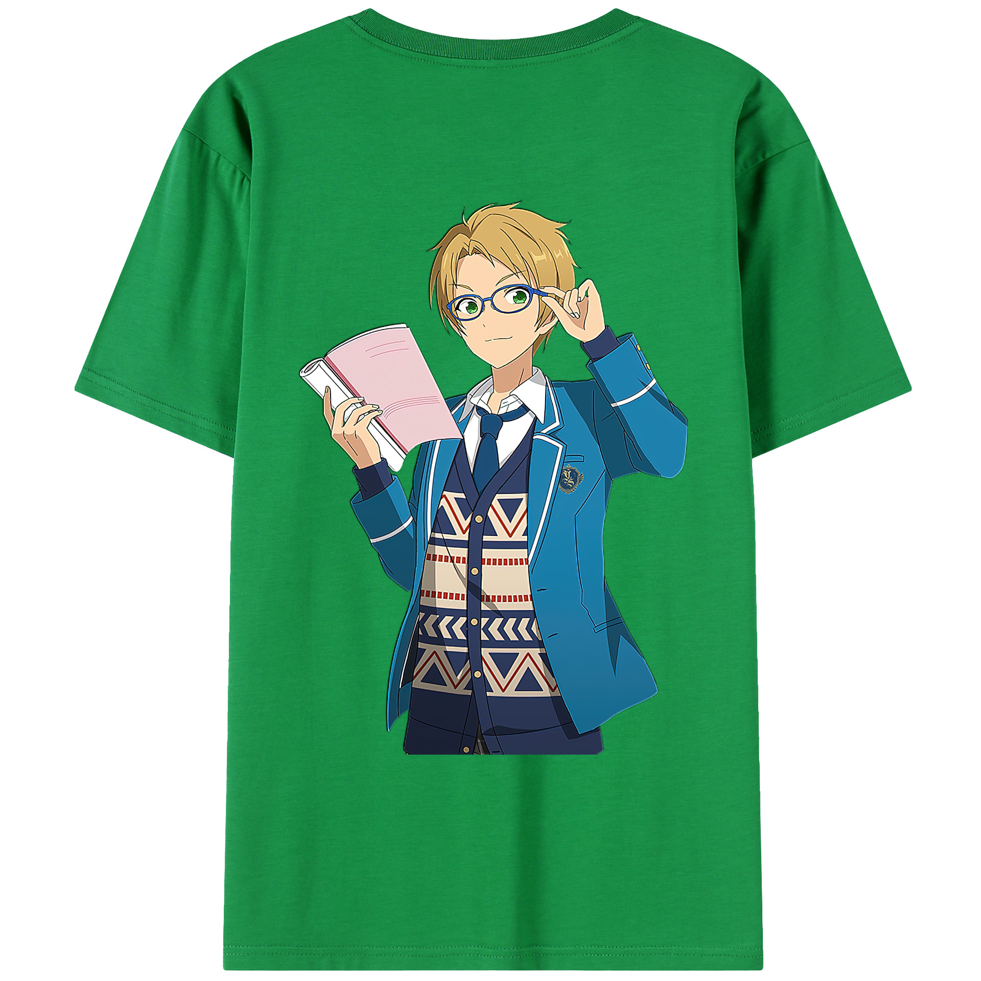 （画像用） あんさんぶるスターズ! Ensemble Stars 綿100％ メンズ半袖Tシャツ（バックプリント） 通気性