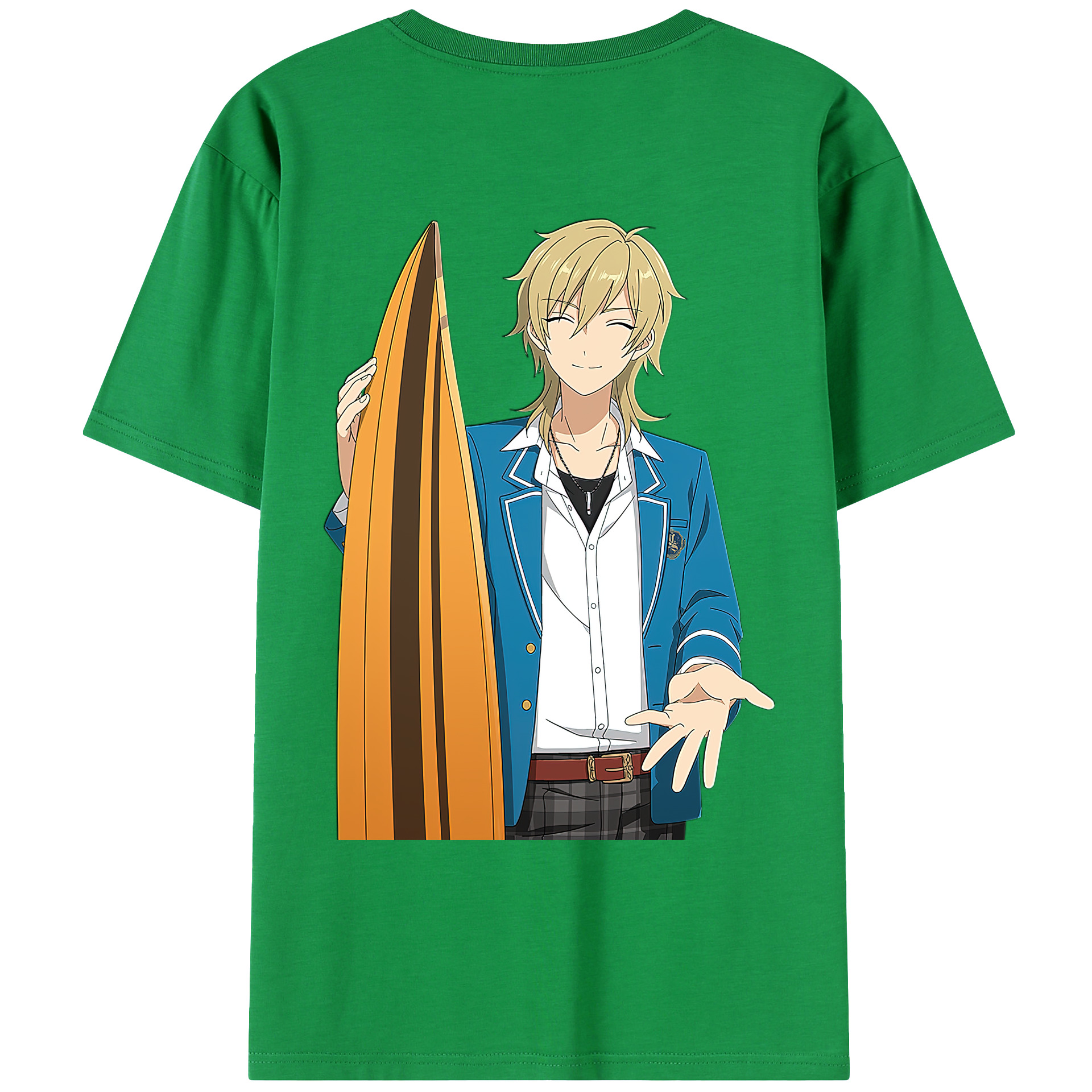 （画像用） あんさんぶるスターズ! Ensemble Stars 綿100％ メンズ半袖Tシャツ（バックプリント） 通気性