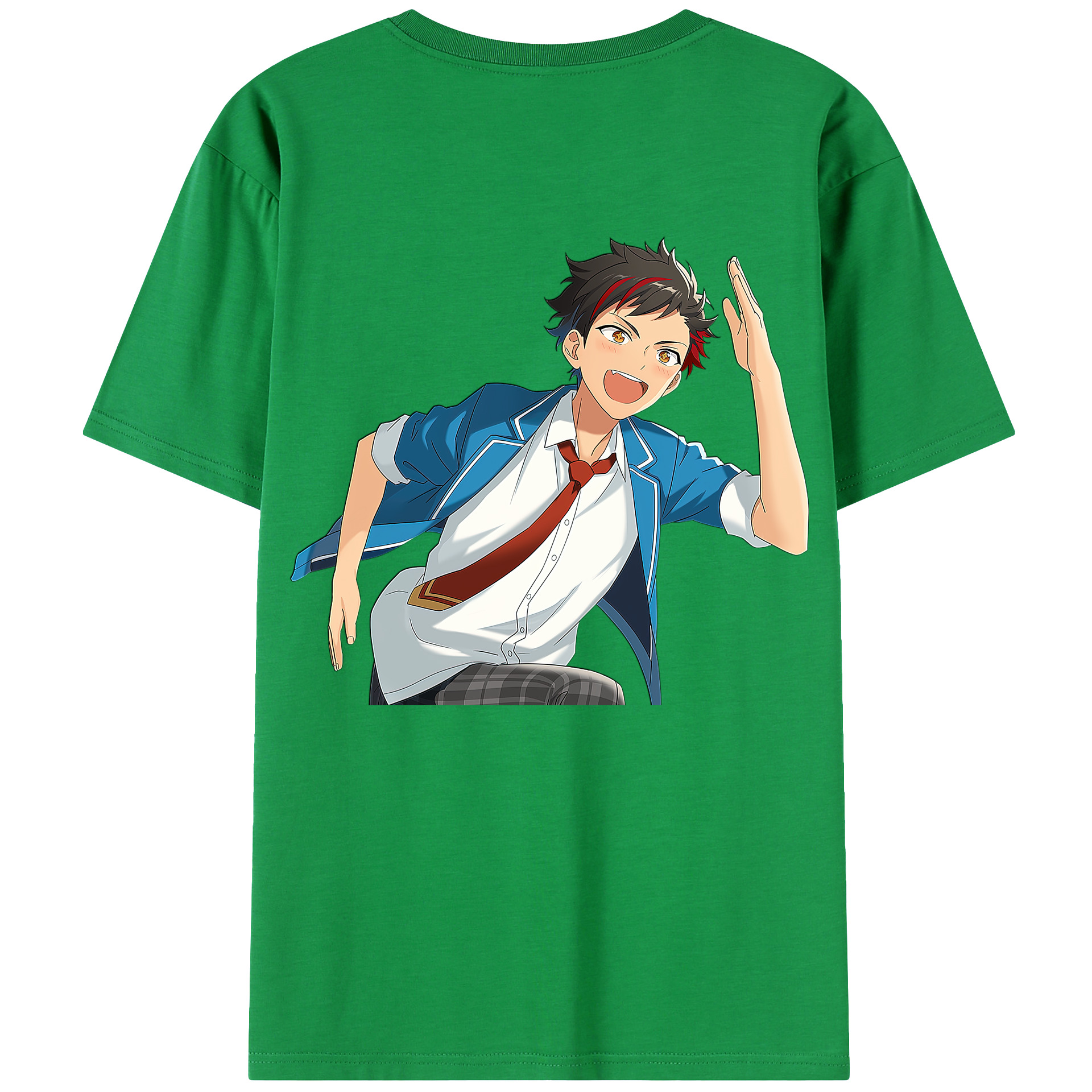 （画像用） あんさんぶるスターズ! Ensemble Stars 綿100％ メンズ半袖Tシャツ（バックプリント） 通気性