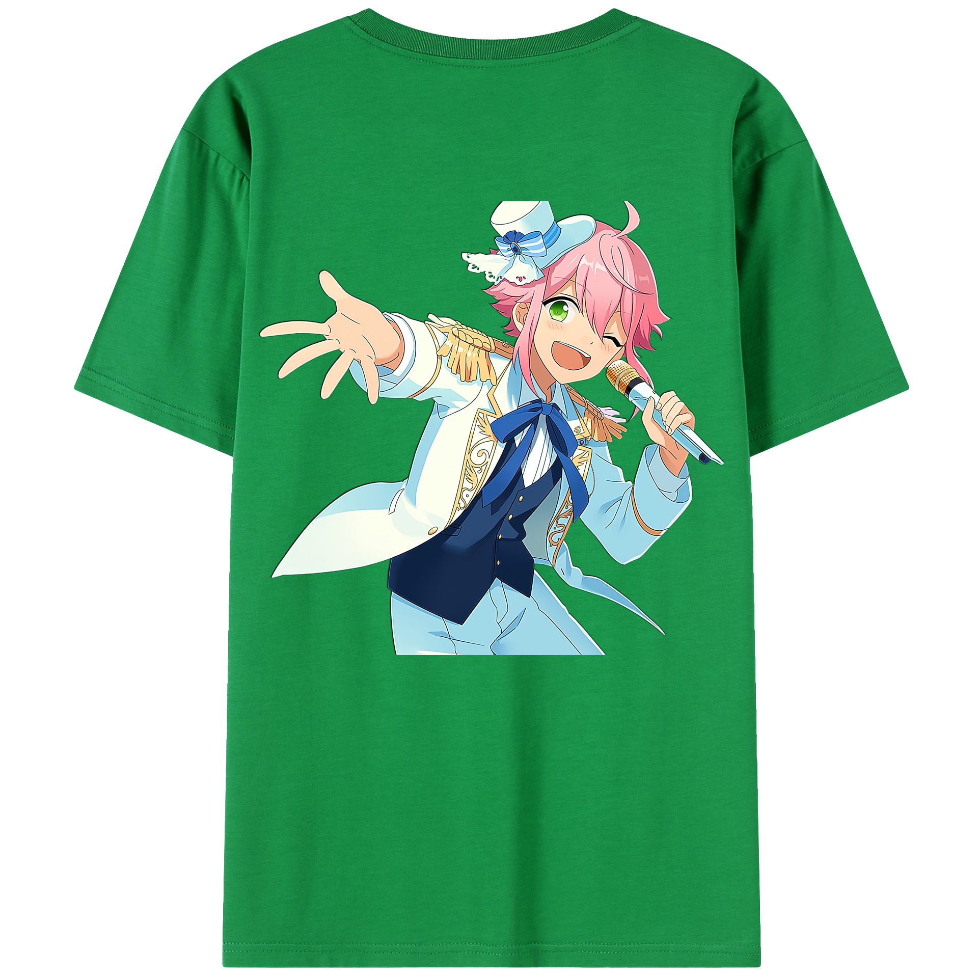 （画像用） あんさんぶるスターズ! Ensemble Stars 綿100％ メンズ半袖Tシャツ（バックプリント） 通気性
