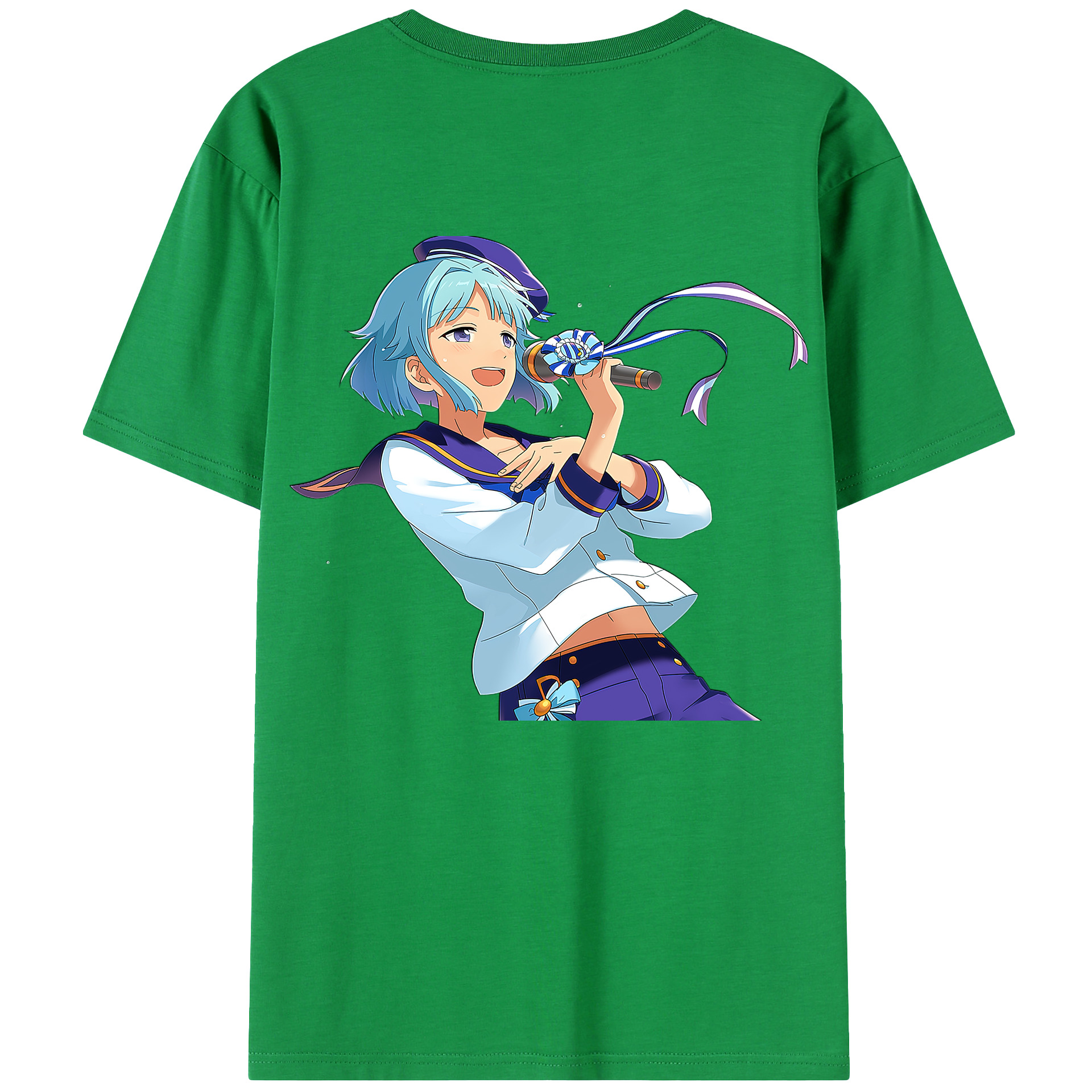 （画像用） あんさんぶるスターズ! Ensemble Stars 綿100％ メンズ半袖Tシャツ（バックプリント） 通気性