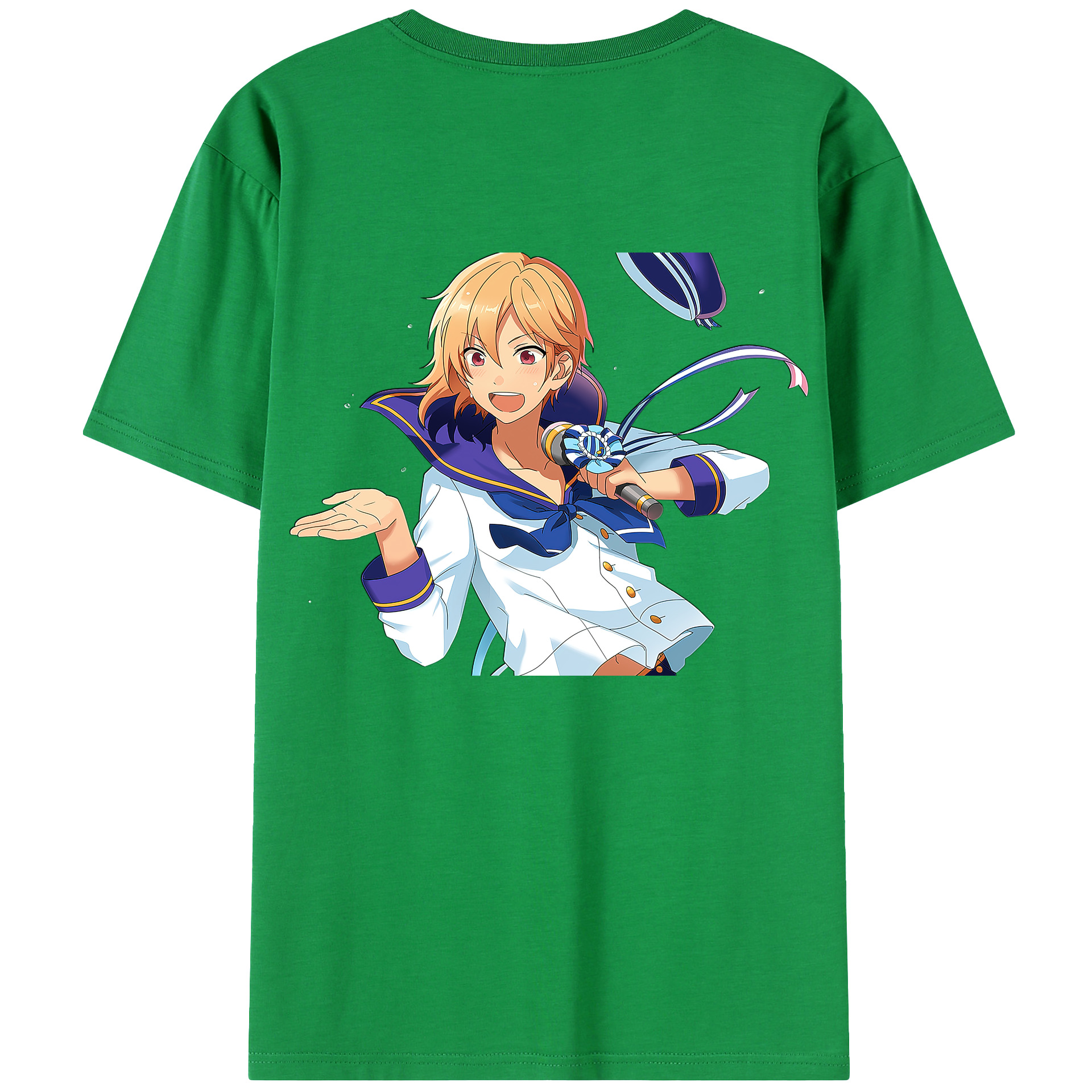 （画像用） あんさんぶるスターズ! Ensemble Stars 綿100％ メンズ半袖Tシャツ（バックプリント） 通気性