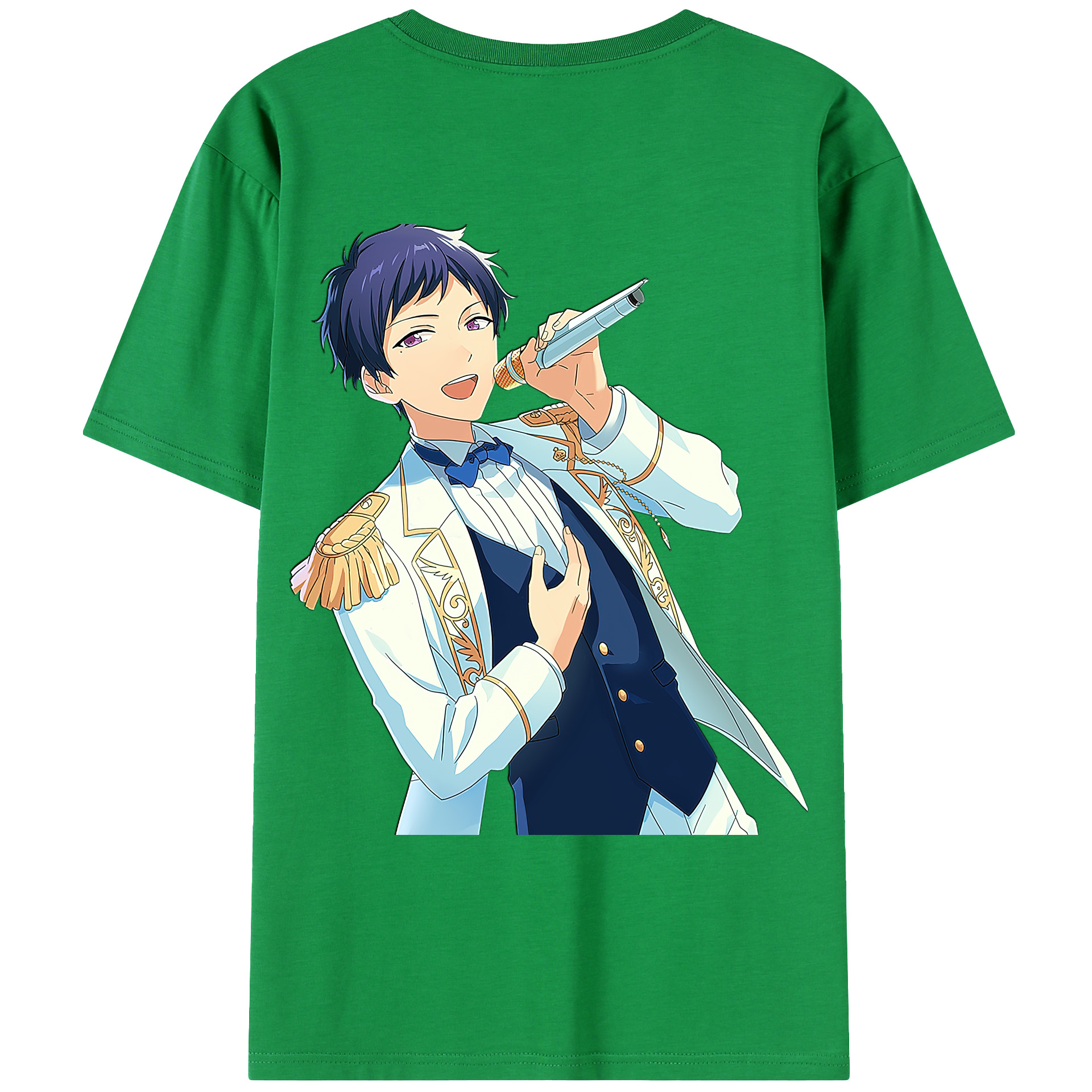 （画像用） あんさんぶるスターズ! Ensemble Stars 綿100％ メンズ半袖Tシャツ（バックプリント） 通気性