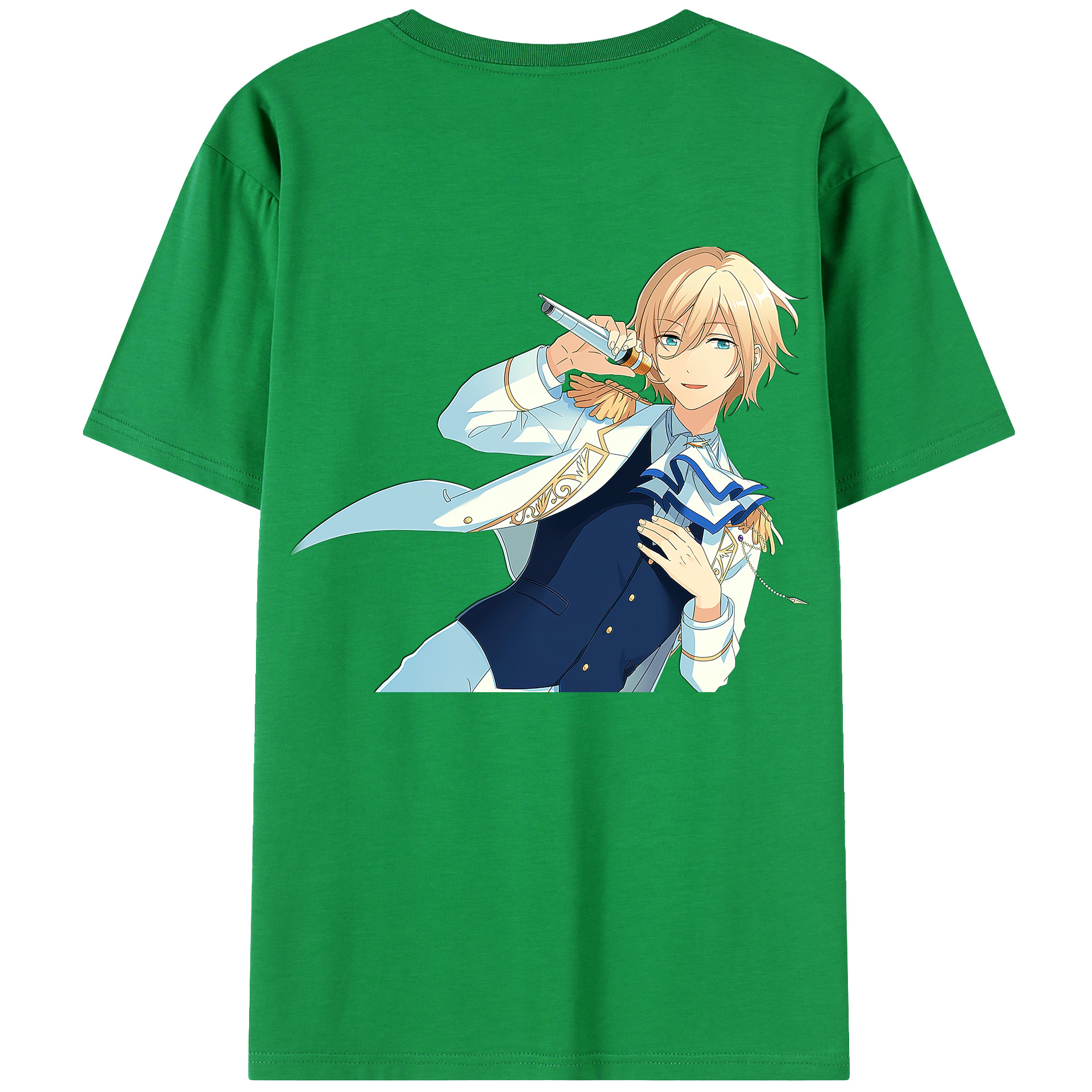 （画像用） あんさんぶるスターズ! Ensemble Stars 綿100％ メンズ半袖Tシャツ（バックプリント） 通気性