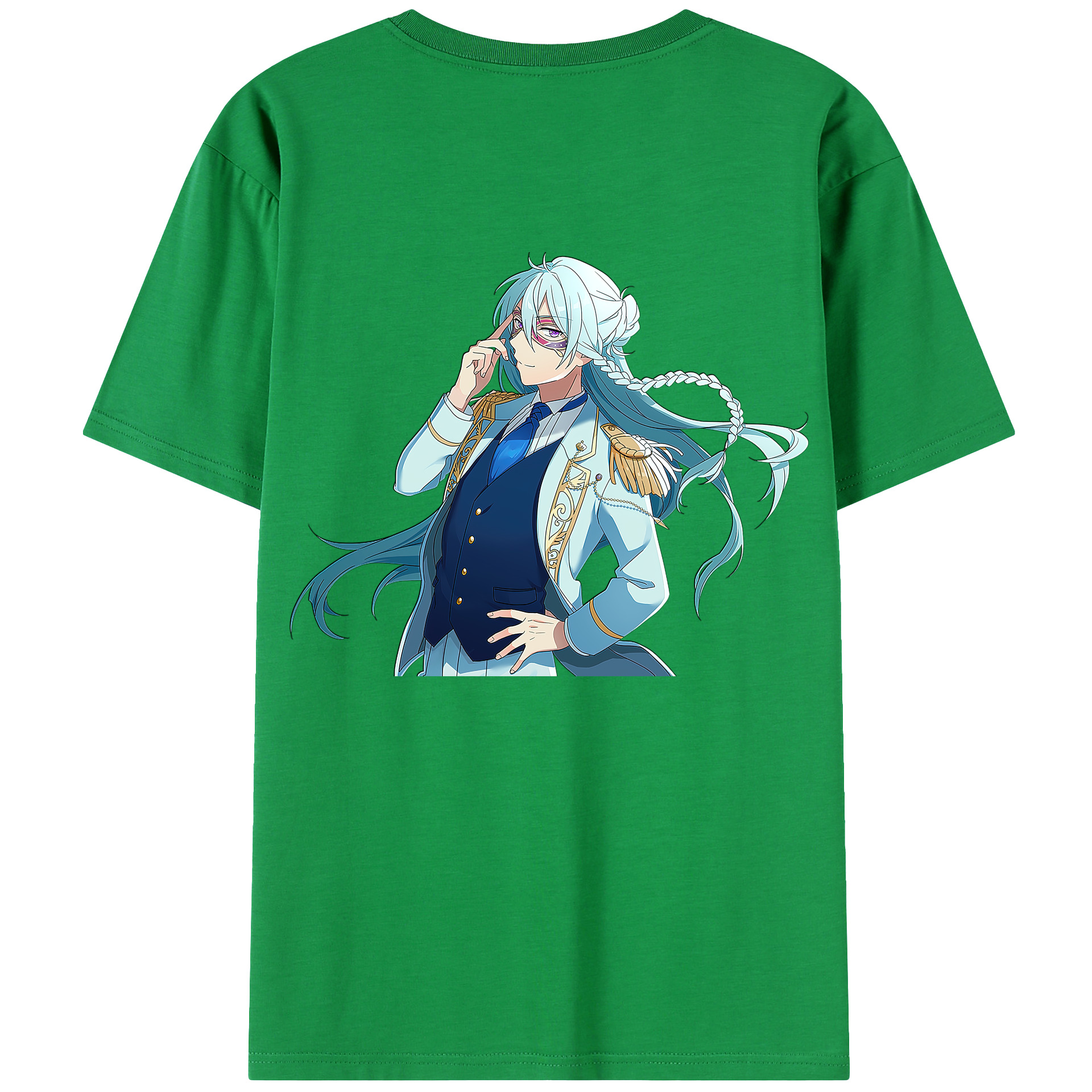 （画像用） あんさんぶるスターズ! Ensemble Stars 綿100％ メンズ半袖Tシャツ（バックプリント） 通気性