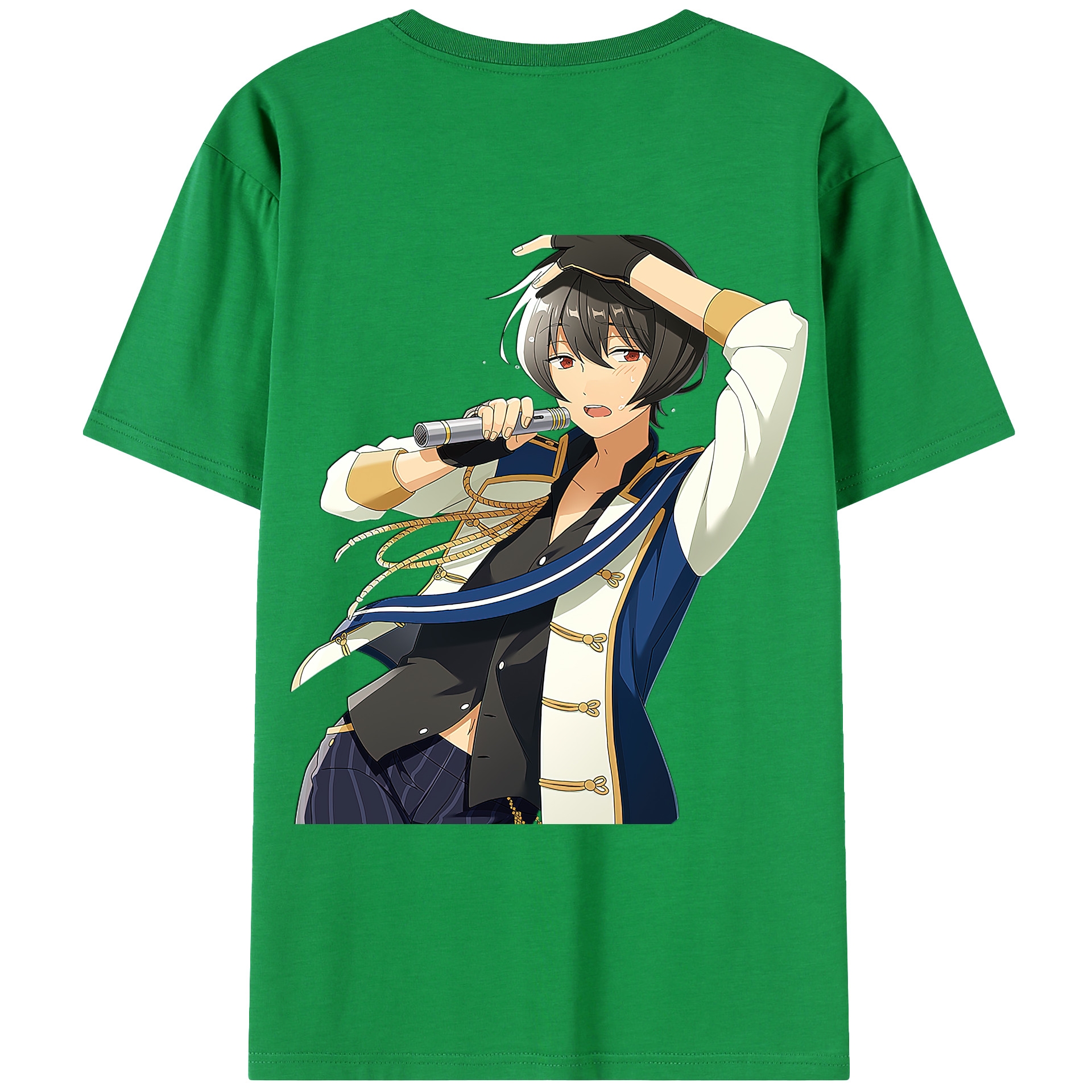 （画像用） あんさんぶるスターズ! Ensemble Stars 綿100％ メンズ半袖Tシャツ（バックプリント） 通気性