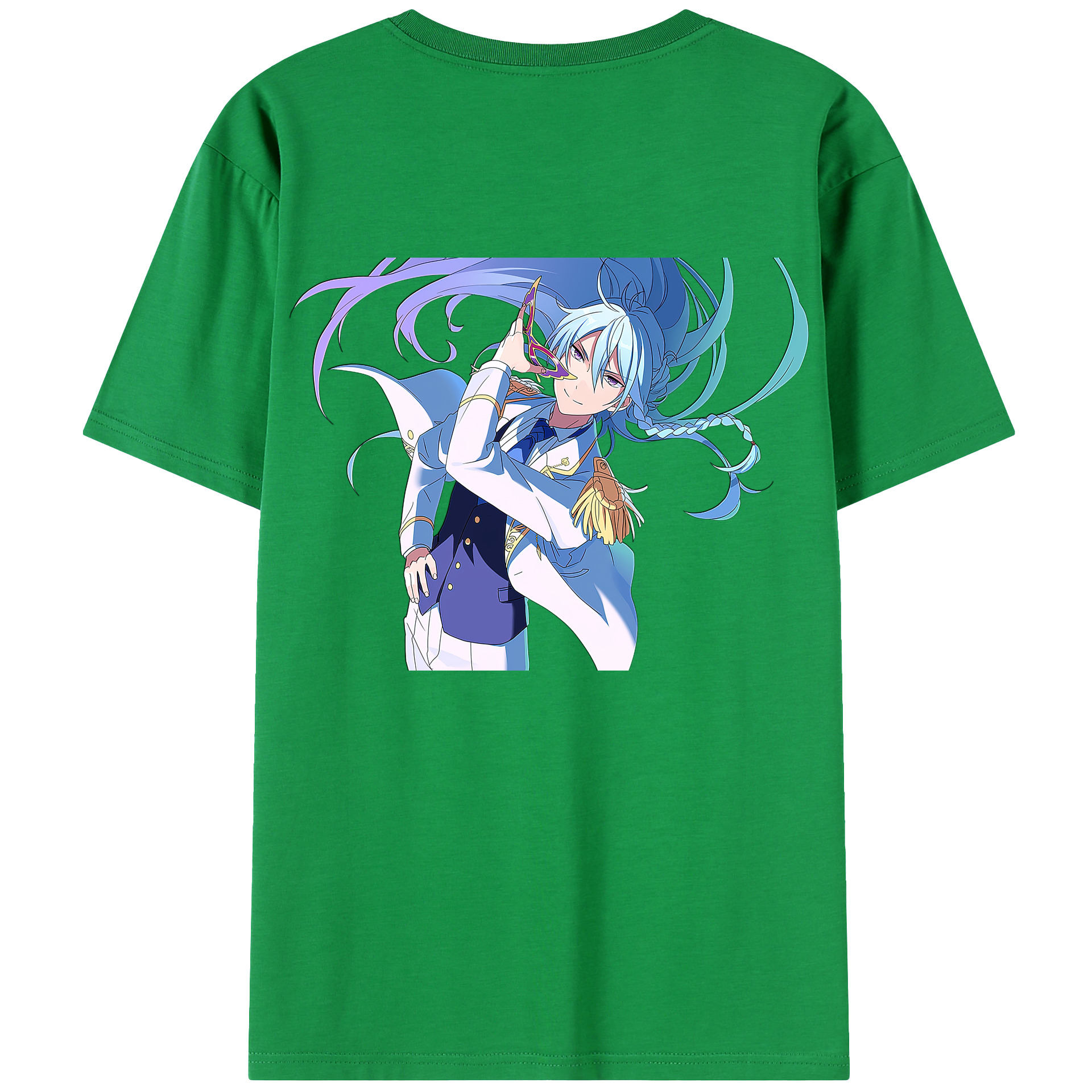 （画像用） あんさんぶるスターズ! Ensemble Stars 綿100％ メンズ半袖Tシャツ（バックプリント） 通気性