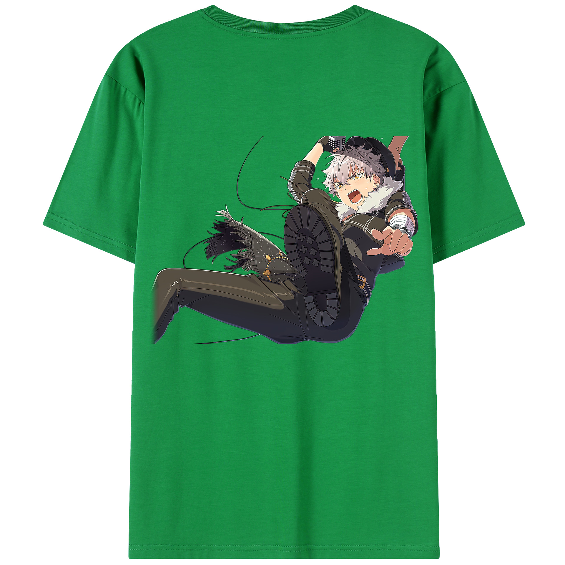 （画像用） あんさんぶるスターズ! Ensemble Stars 綿100％ メンズ半袖Tシャツ（バックプリント） 通気性
