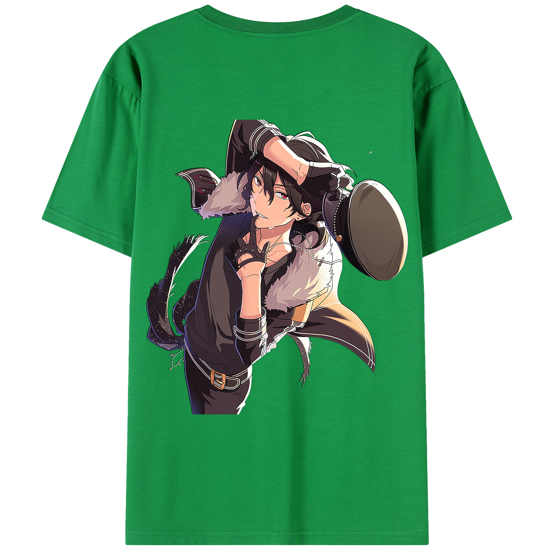 （画像用） あんさんぶるスターズ! Ensemble Stars 綿100％ メンズ半袖Tシャツ（バックプリント） 通気性