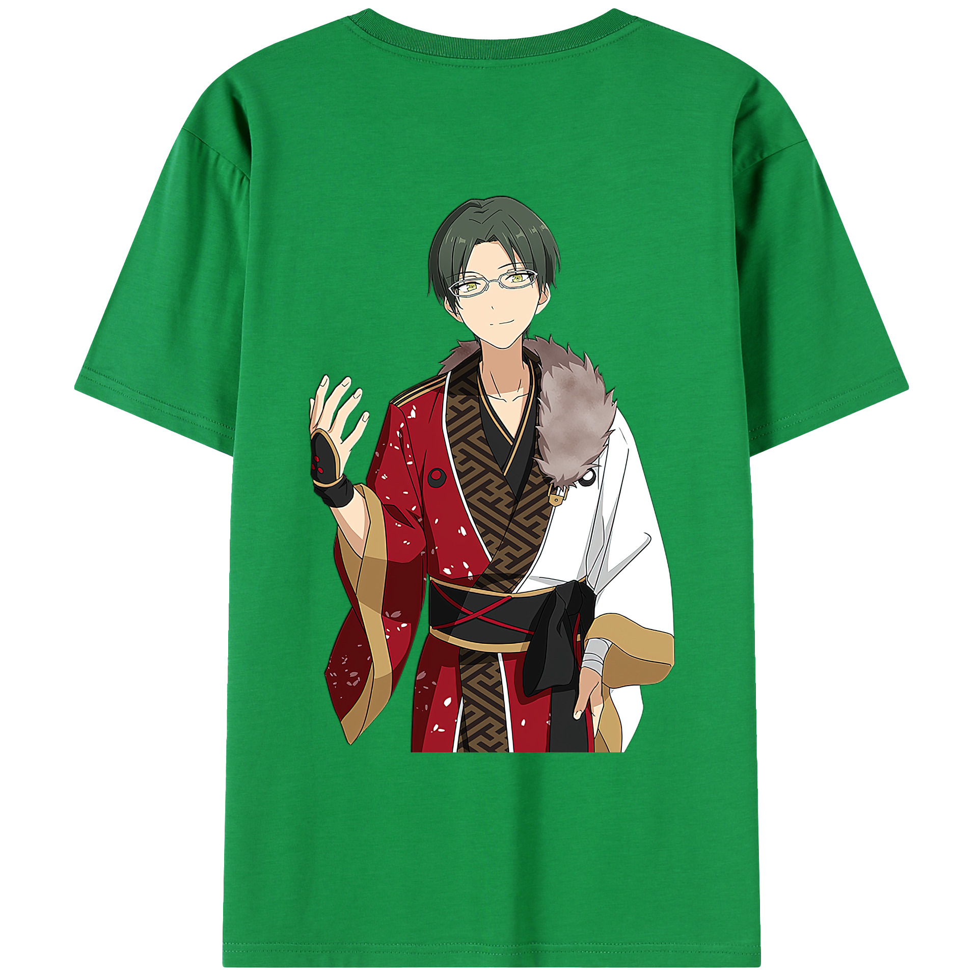 （画像用） あんさんぶるスターズ! Ensemble Stars 綿100％ メンズ半袖Tシャツ（バックプリント） 通気性
