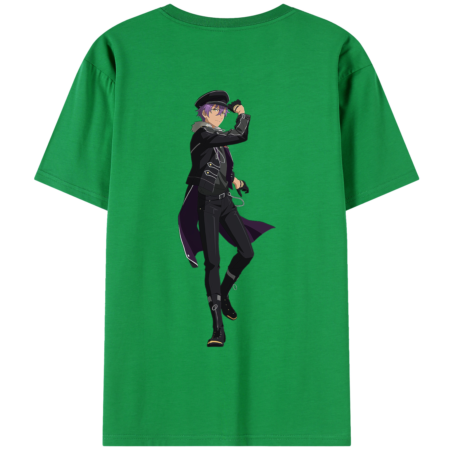 （画像用） あんさんぶるスターズ! Ensemble Stars 綿100％ メンズ半袖Tシャツ（バックプリント） 通気性