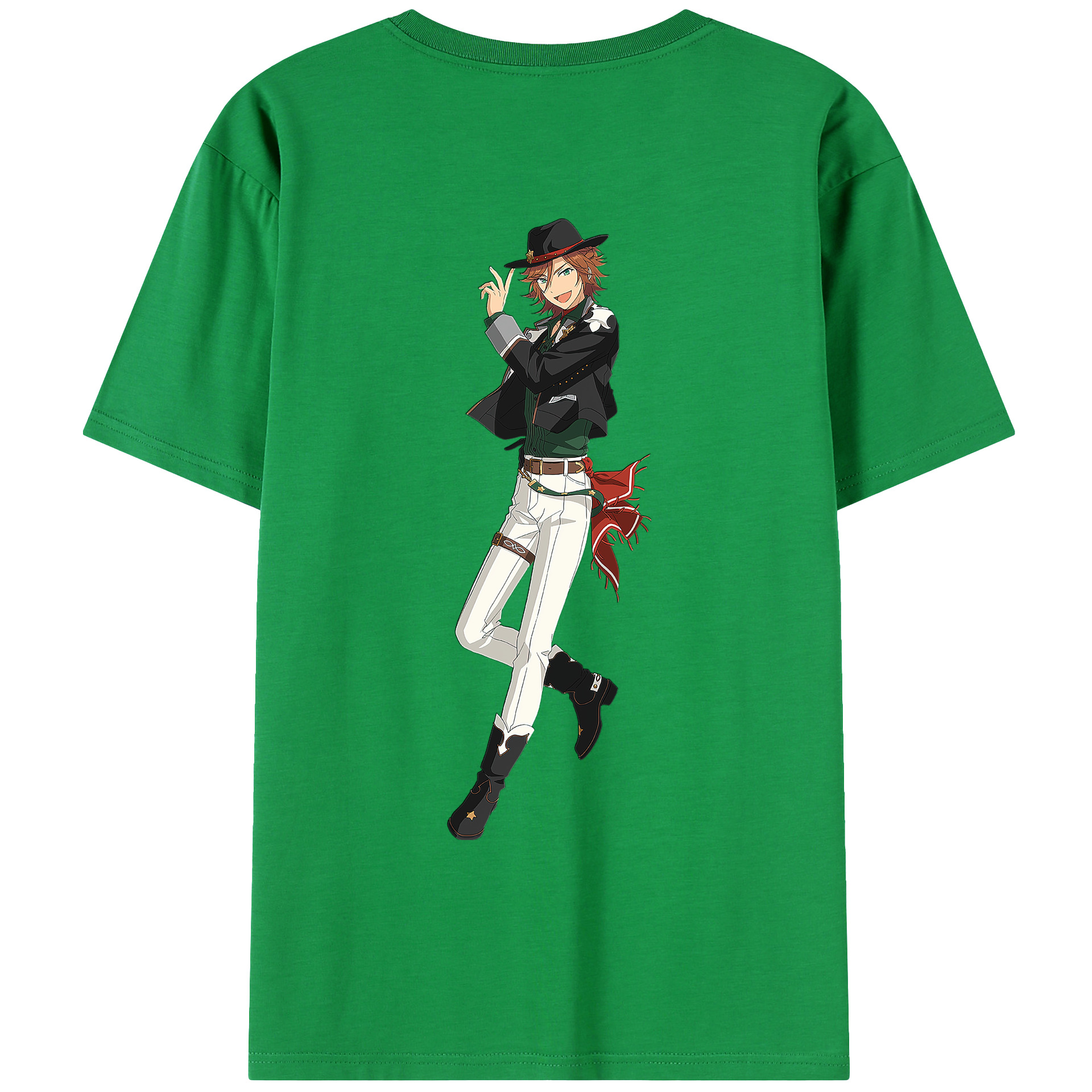 （画像用） あんさんぶるスターズ! Ensemble Stars 綿100％ メンズ半袖Tシャツ（バックプリント） 通気性