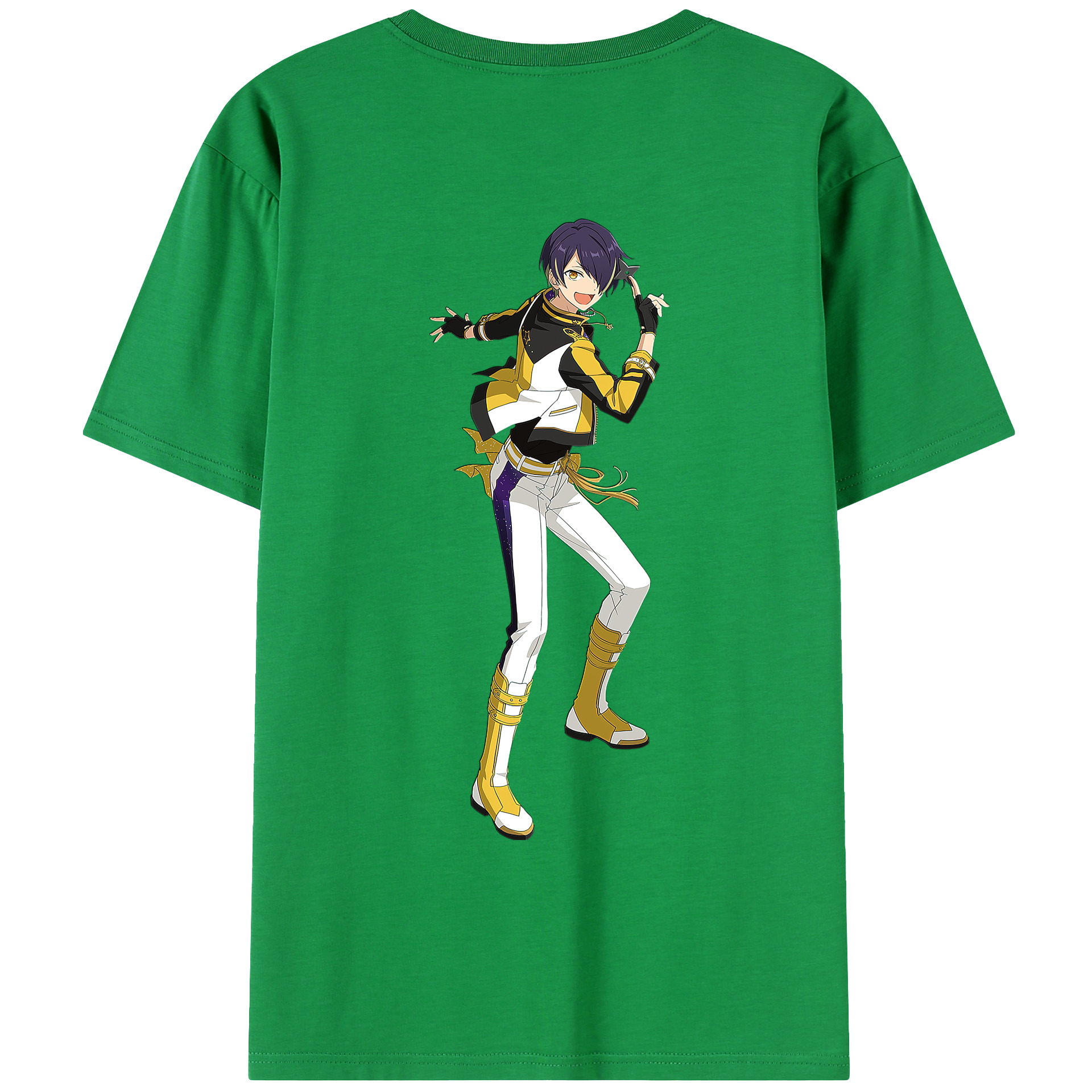 （画像用） あんさんぶるスターズ! Ensemble Stars 綿100％ メンズ半袖Tシャツ（バックプリント） 通気性