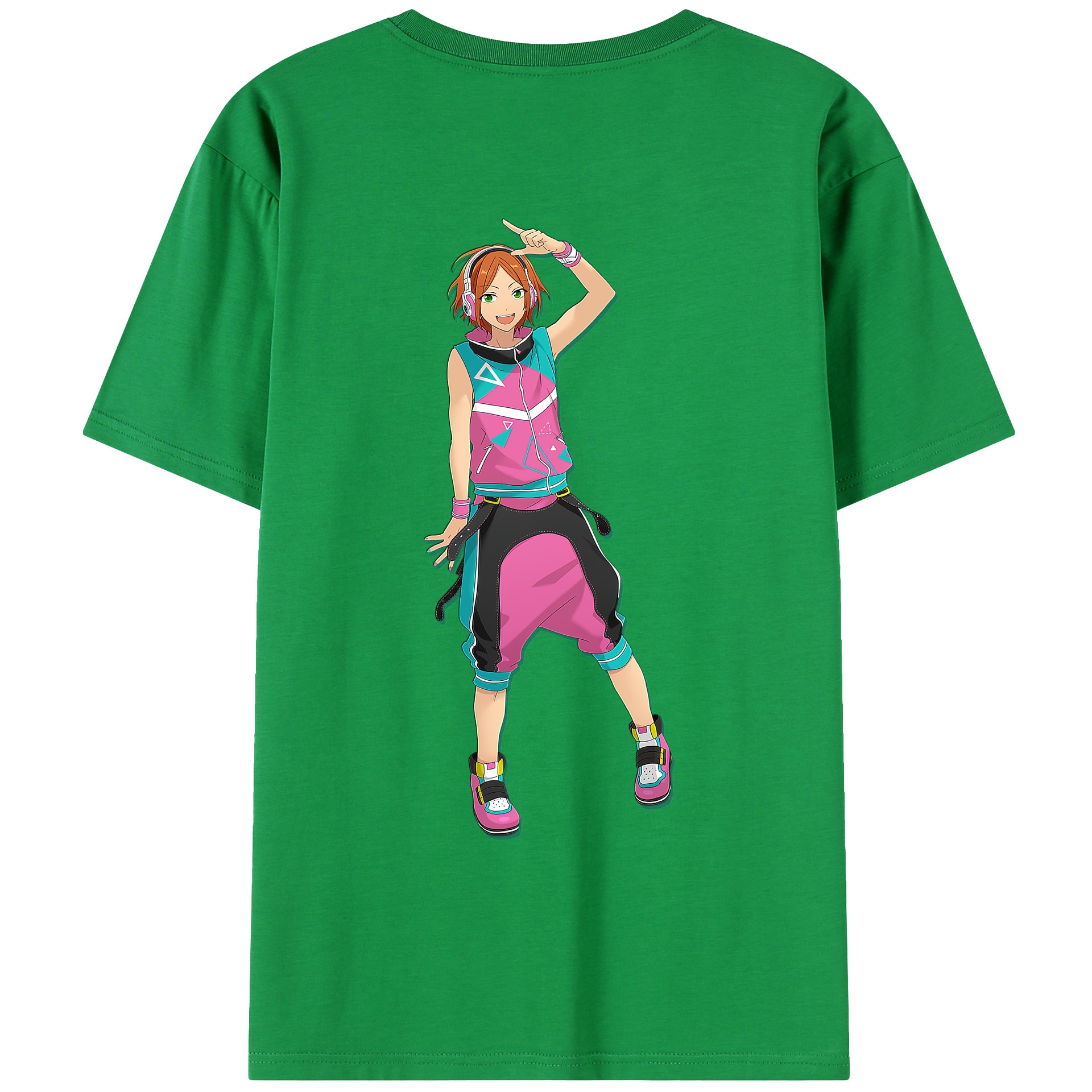 （画像用） あんさんぶるスターズ! Ensemble Stars 綿100％ メンズ半袖Tシャツ（バックプリント） 通気性