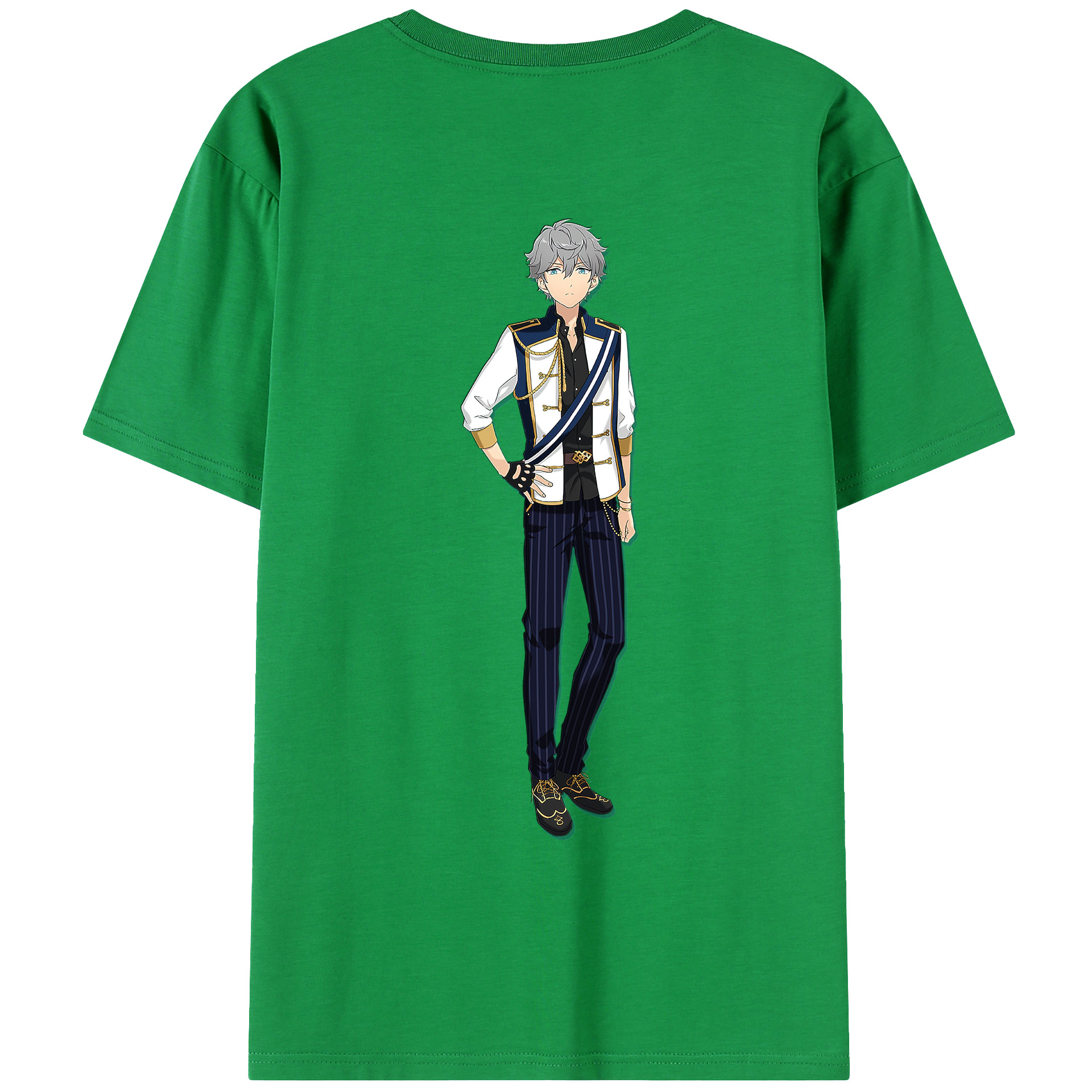 （画像用） あんさんぶるスターズ! Ensemble Stars 綿100％ メンズ半袖Tシャツ（バックプリント） 通気性