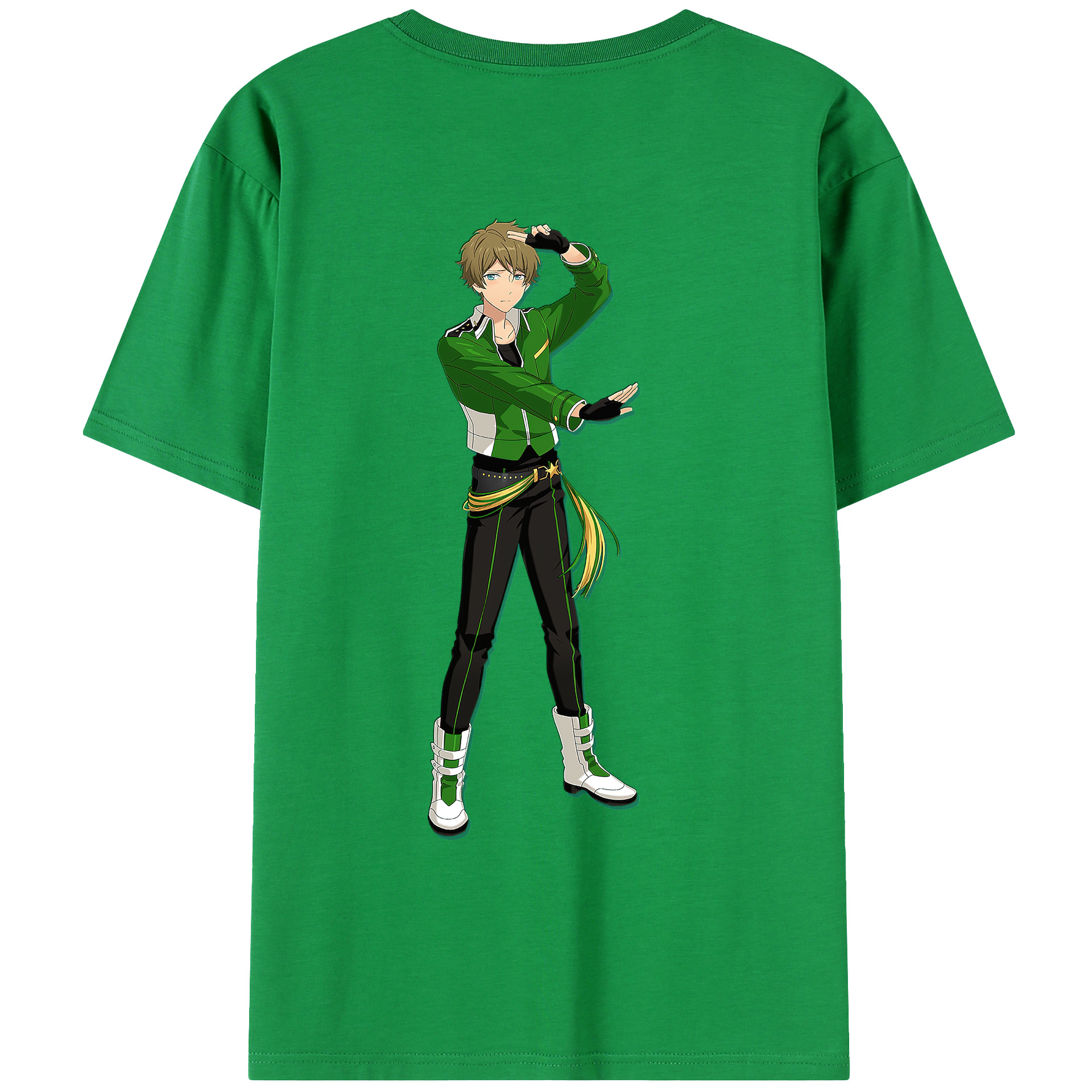 （画像用） あんさんぶるスターズ! Ensemble Stars 綿100％ メンズ半袖Tシャツ（バックプリント） 通気性