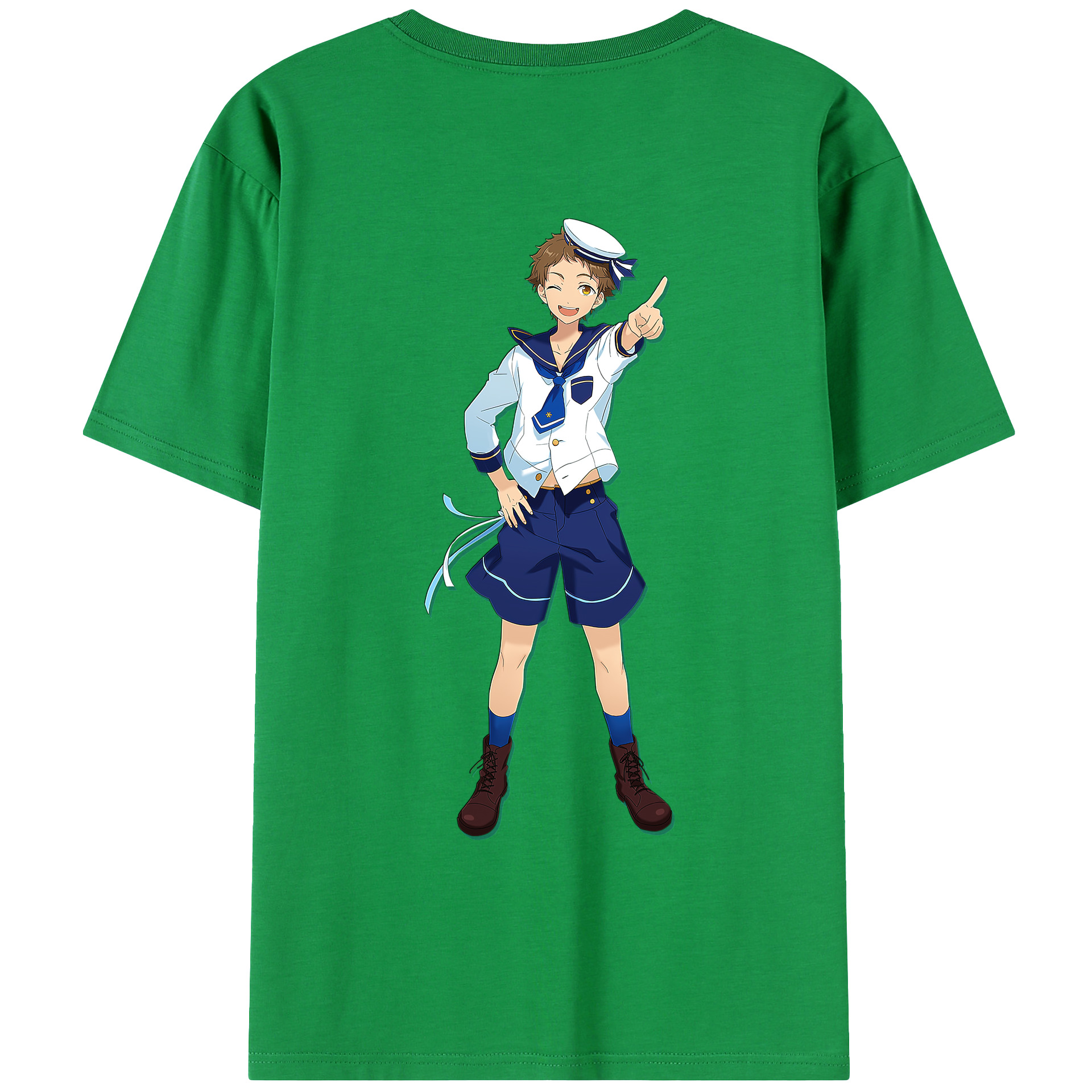 （画像用） あんさんぶるスターズ! Ensemble Stars 綿100％ メンズ半袖Tシャツ（バックプリント） 通気性