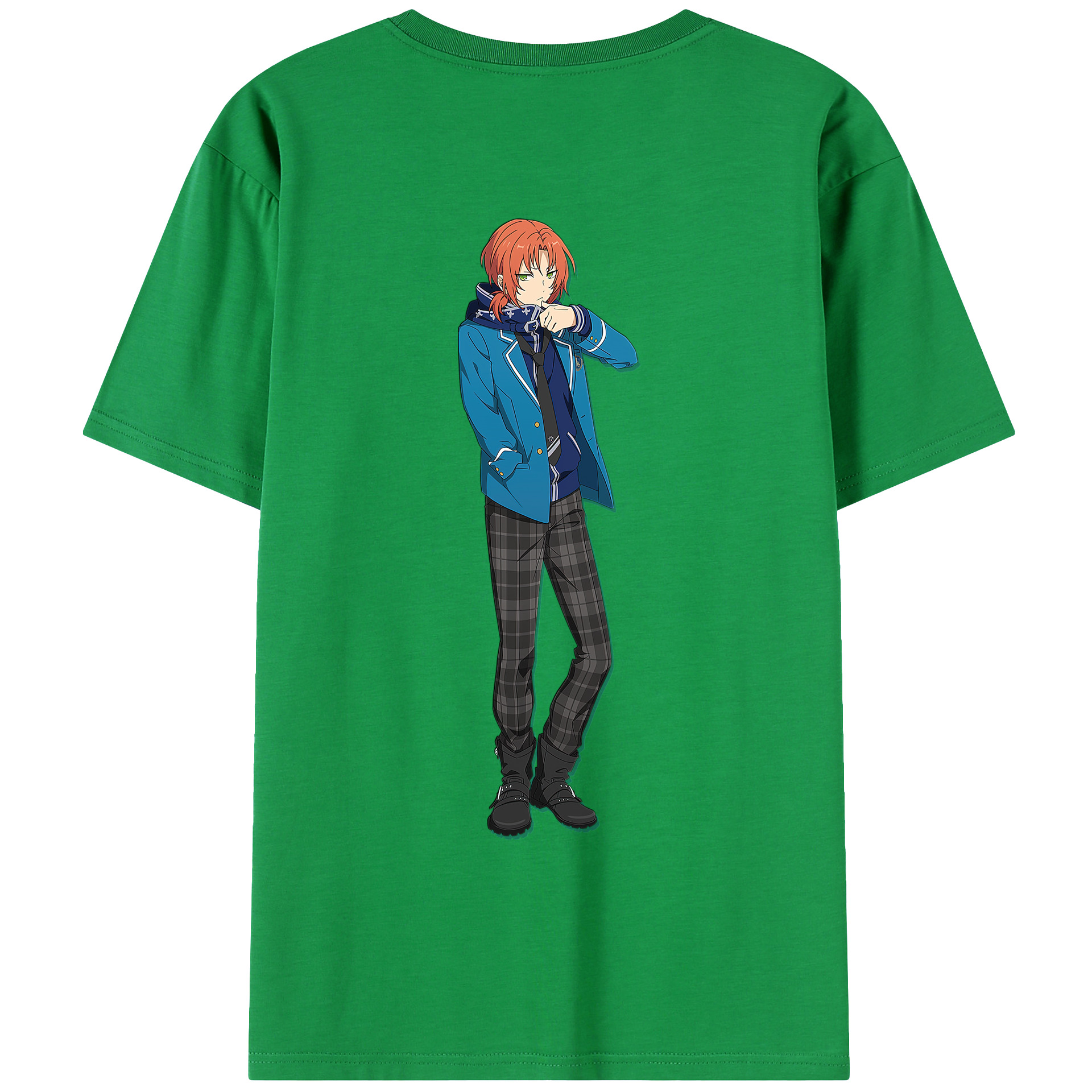 （画像用） あんさんぶるスターズ! Ensemble Stars 綿100％ メンズ半袖Tシャツ（バックプリント） 通気性