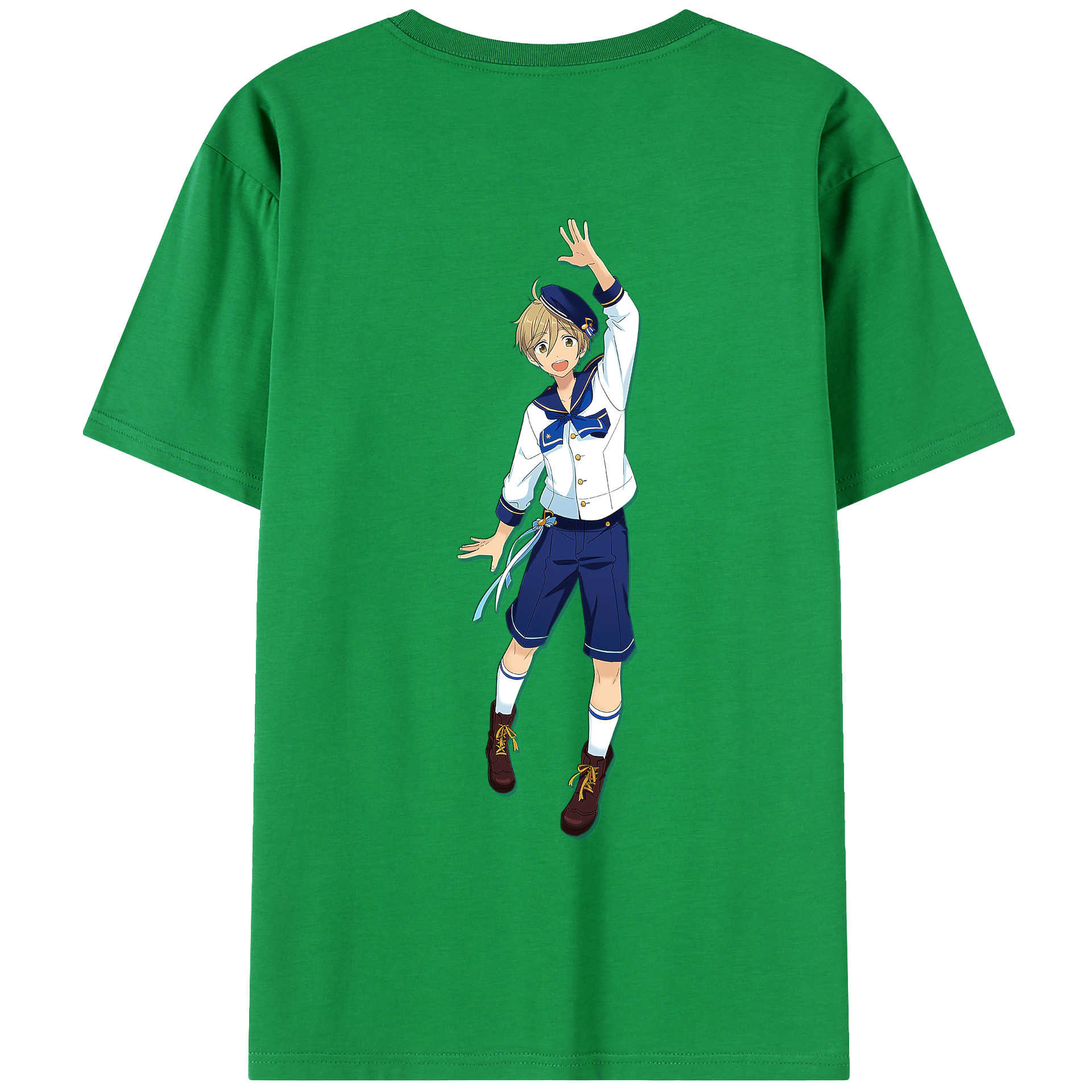 （画像用） あんさんぶるスターズ! Ensemble Stars 綿100％ メンズ半袖Tシャツ（バックプリント） 通気性