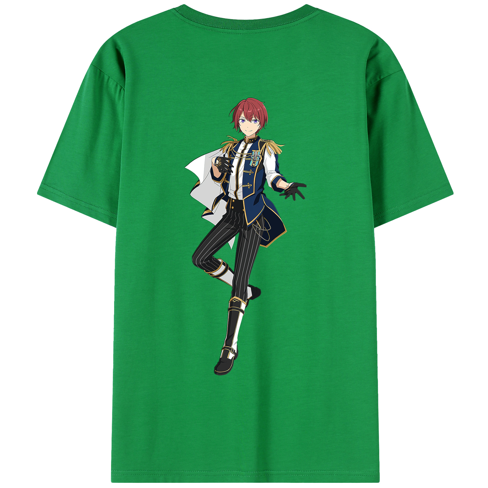 （画像用） あんさんぶるスターズ! Ensemble Stars 綿100％ メンズ半袖Tシャツ（バックプリント） 通気性
