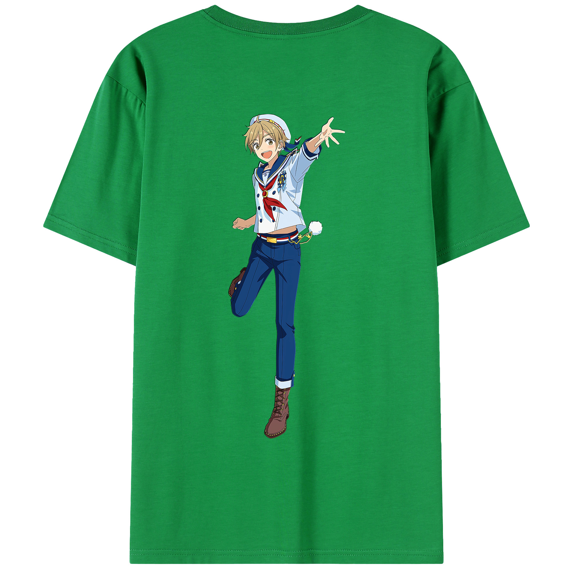 （画像用） あんさんぶるスターズ! Ensemble Stars 綿100％ メンズ半袖Tシャツ（バックプリント） 通気性