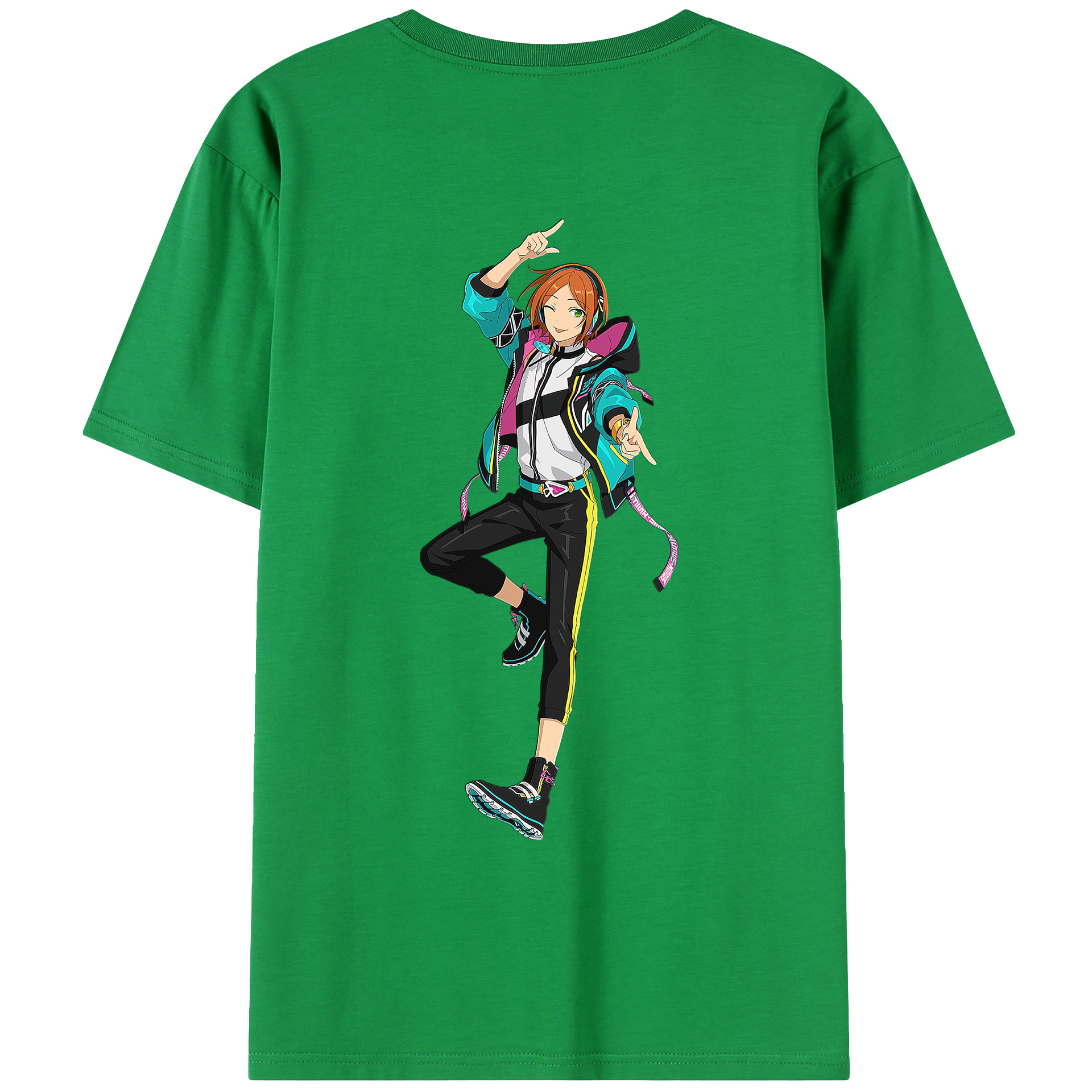 （画像用） あんさんぶるスターズ! Ensemble Stars 綿100％ メンズ半袖Tシャツ（バックプリント） 通気性