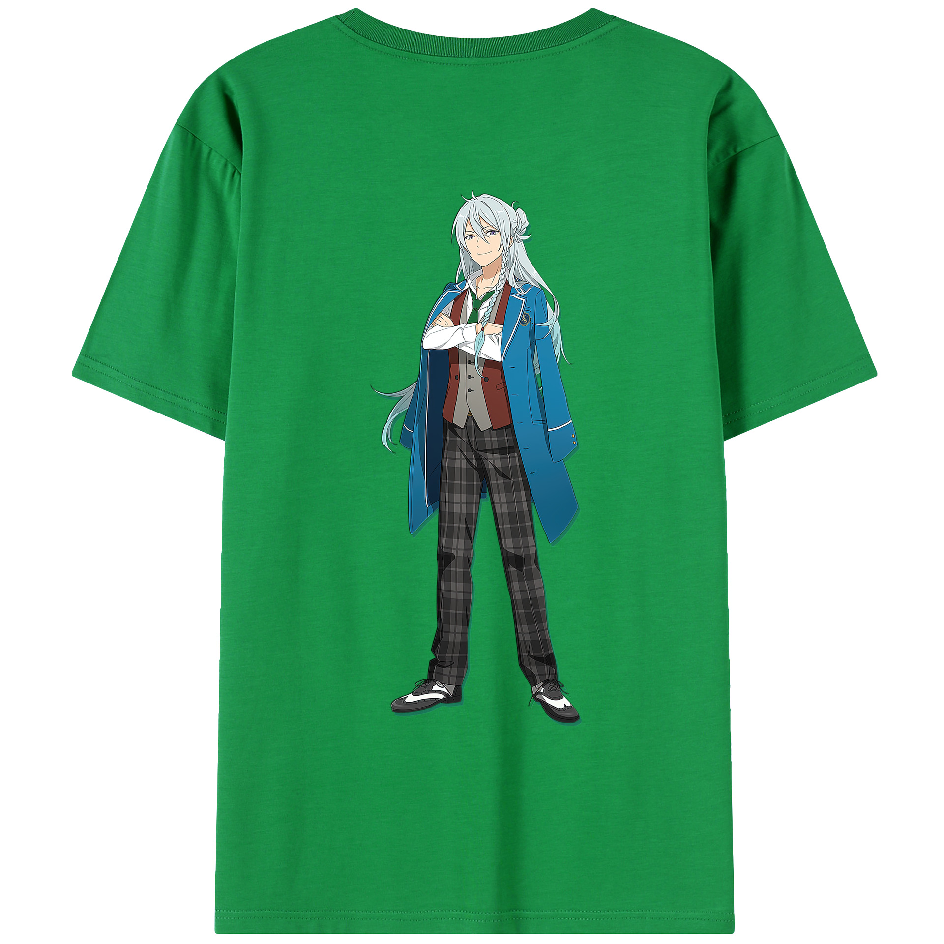 （画像用） あんさんぶるスターズ! Ensemble Stars 綿100％ メンズ半袖Tシャツ（バックプリント） 通気性