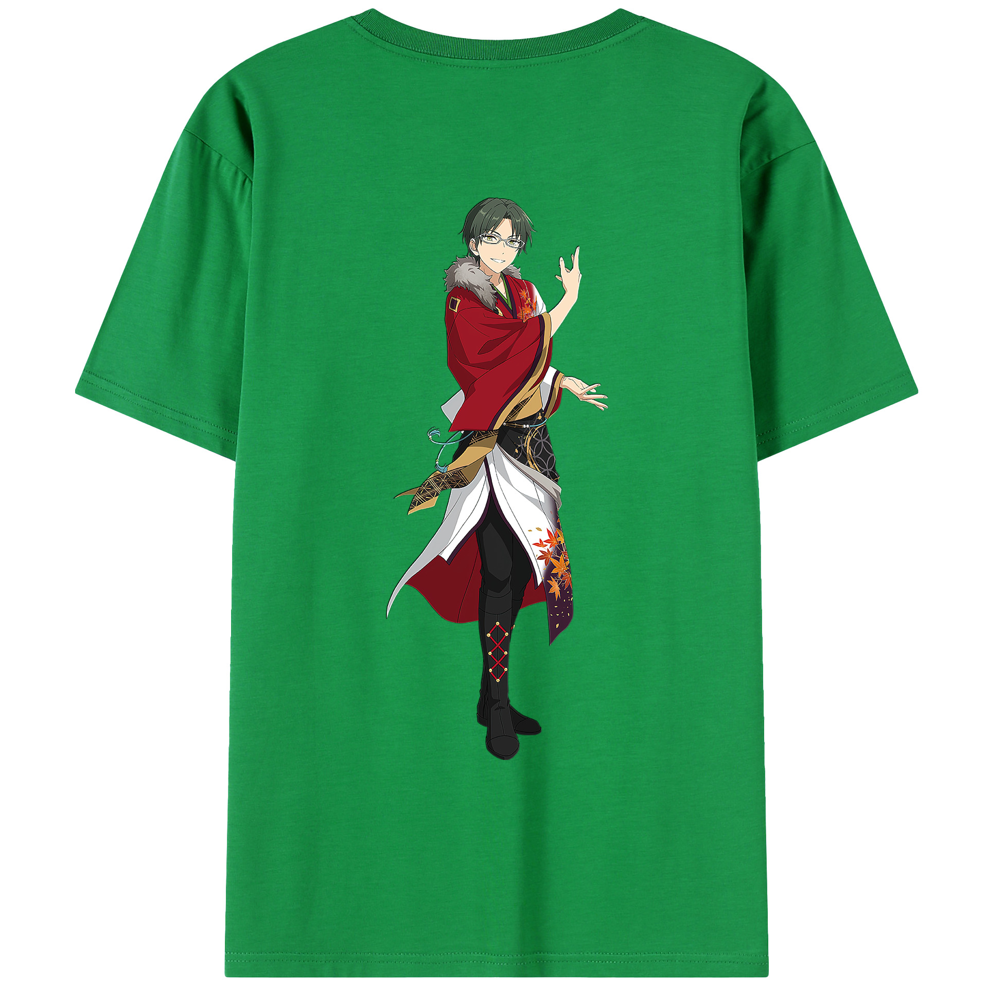 （画像用） あんさんぶるスターズ! Ensemble Stars 綿100％ メンズ半袖Tシャツ（バックプリント） 通気性