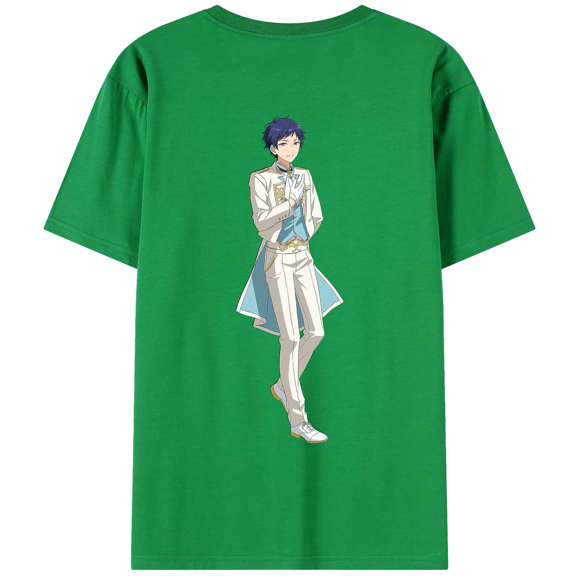 （画像用） あんさんぶるスターズ! Ensemble Stars 綿100％ メンズ半袖Tシャツ（バックプリント） 通気性