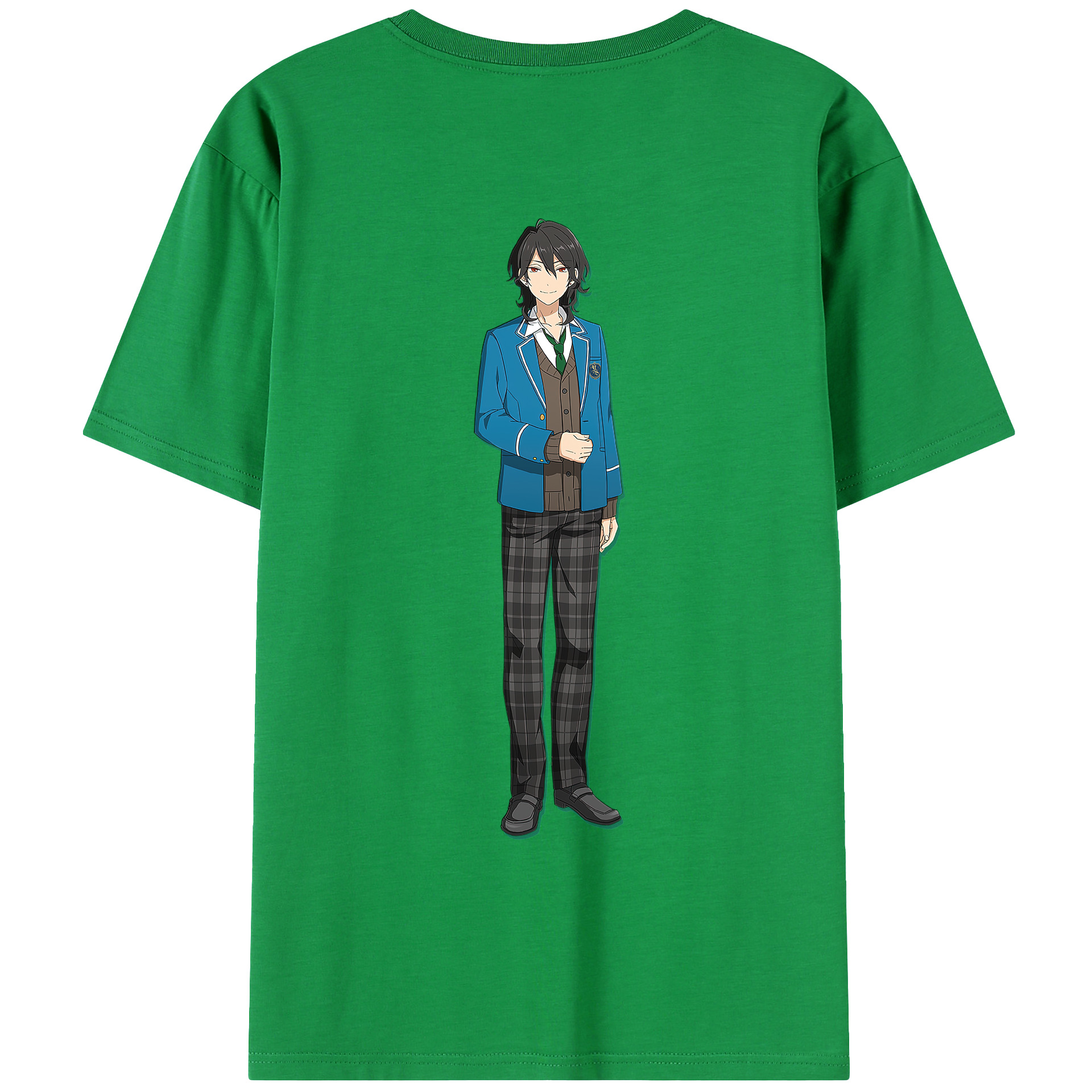 （画像用） あんさんぶるスターズ! Ensemble Stars 綿100％ メンズ半袖Tシャツ（バックプリント） 通気性