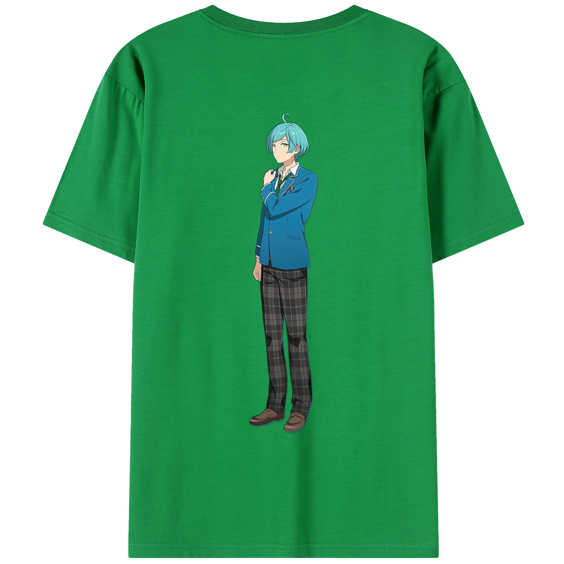 （画像用） あんさんぶるスターズ! Ensemble Stars 綿100％ メンズ半袖Tシャツ（バックプリント） 通気性