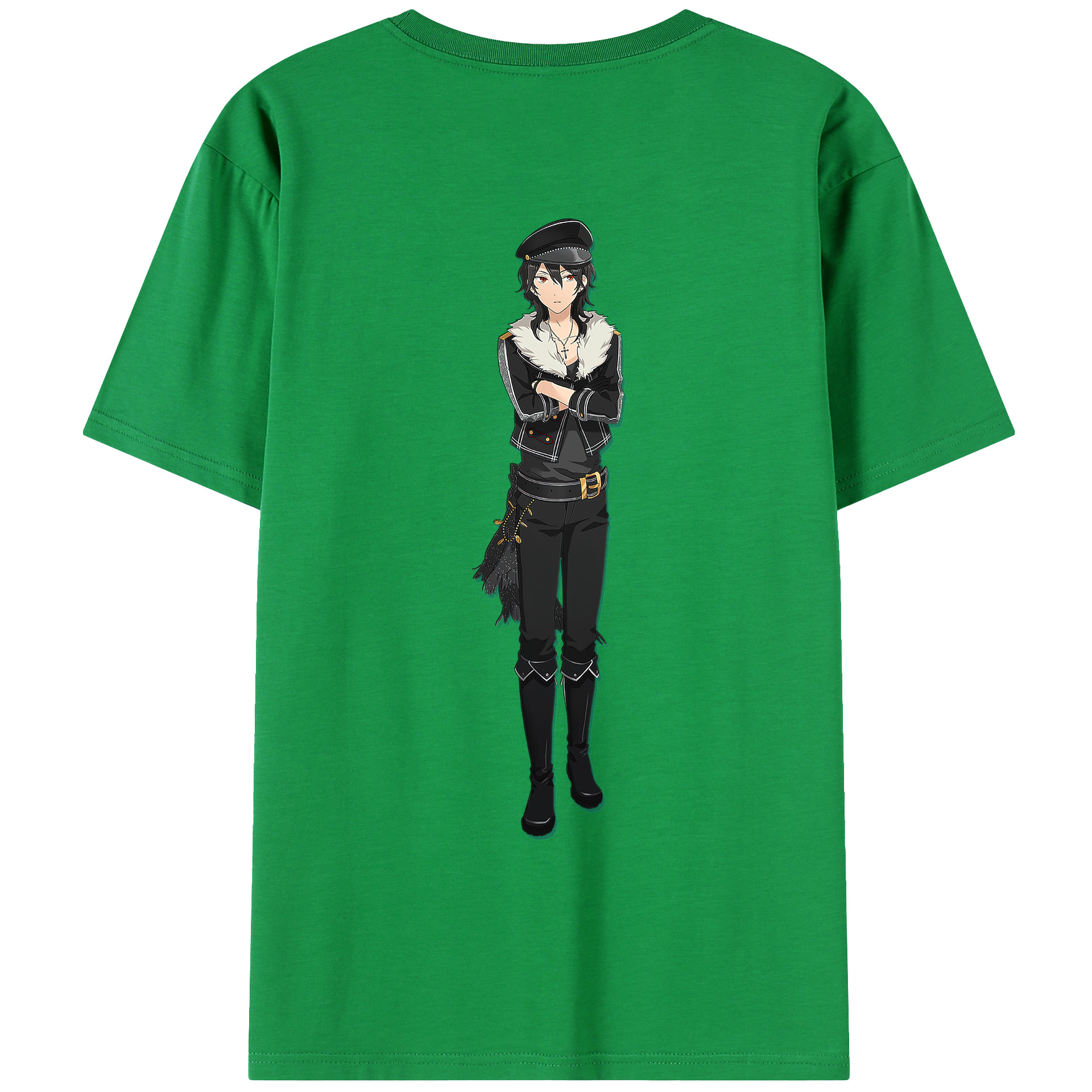 （画像用） あんさんぶるスターズ! Ensemble Stars 綿100％ メンズ半袖Tシャツ（バックプリント） 通気性