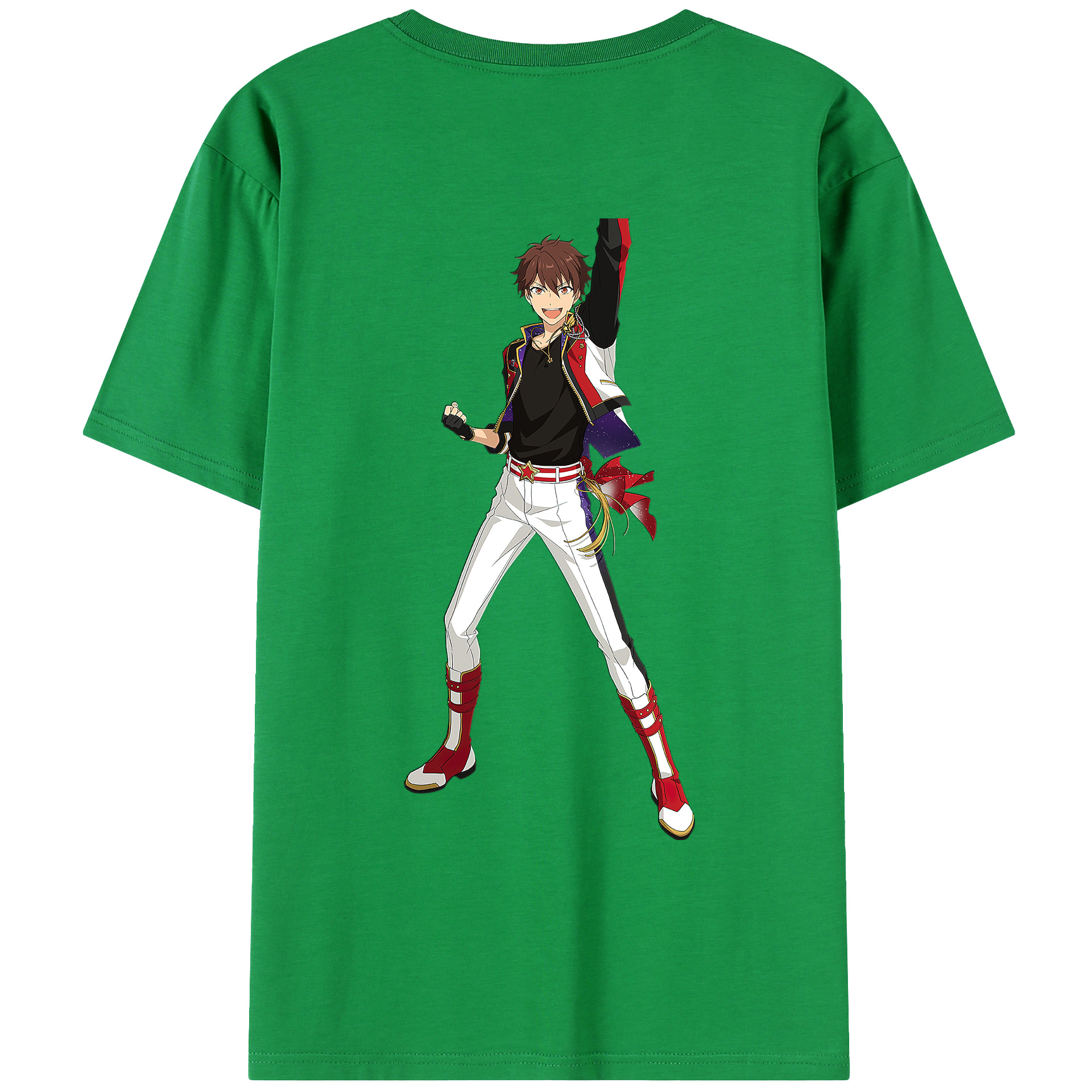 （画像用） あんさんぶるスターズ! Ensemble Stars 綿100％ メンズ半袖Tシャツ（バックプリント） 通気性