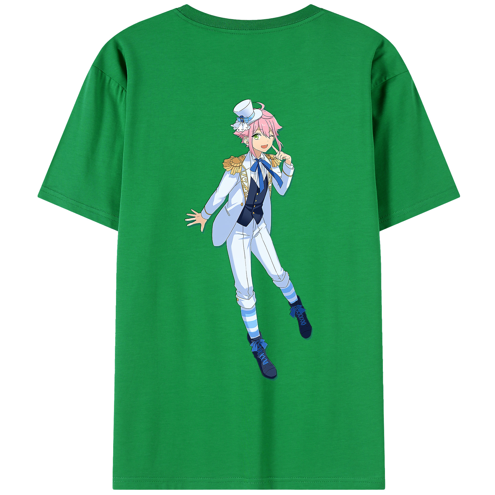 （画像用） あんさんぶるスターズ! Ensemble Stars 綿100％ メンズ半袖Tシャツ（バックプリント） 通気性