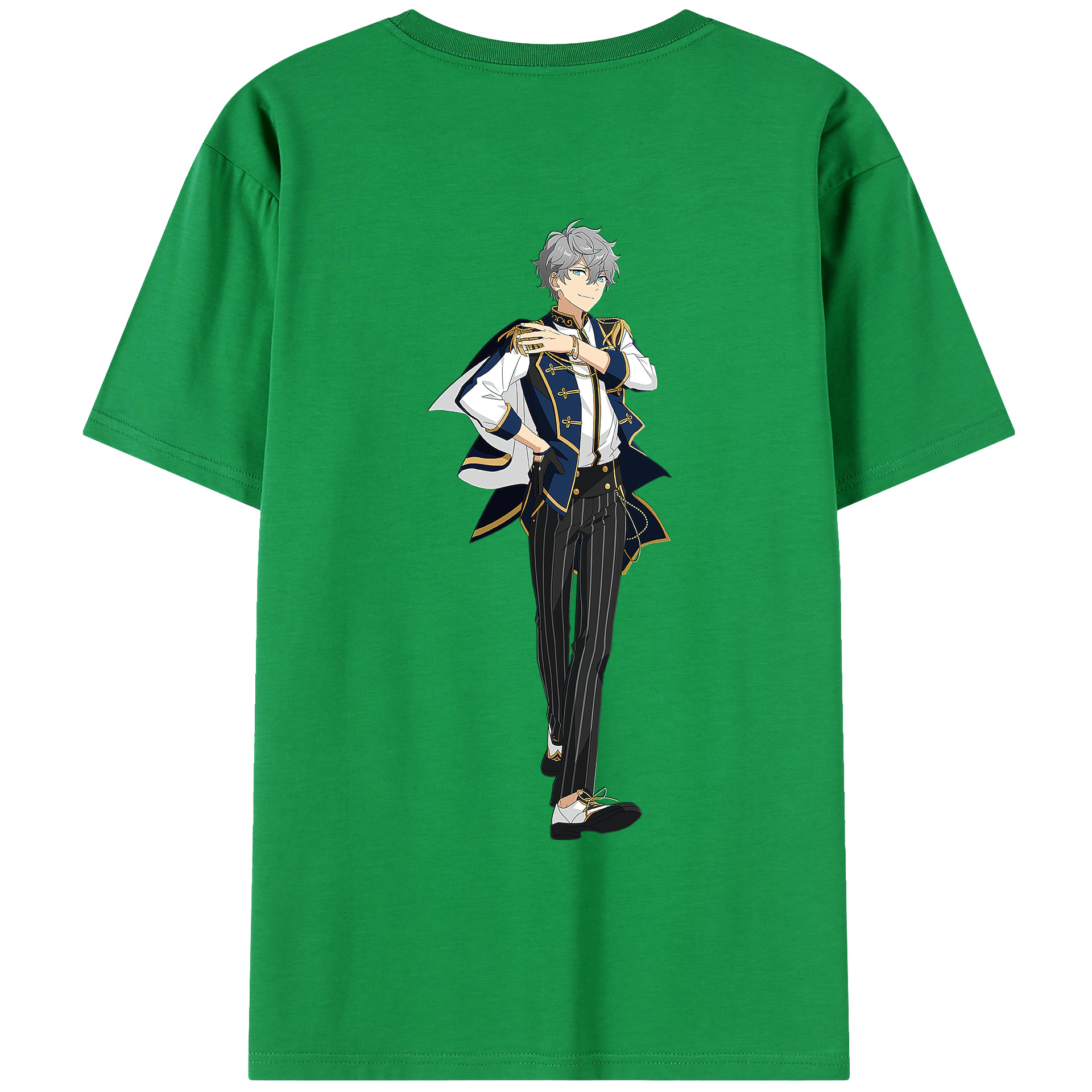 （画像用） あんさんぶるスターズ! Ensemble Stars 綿100％ メンズ半袖Tシャツ（バックプリント） 通気性