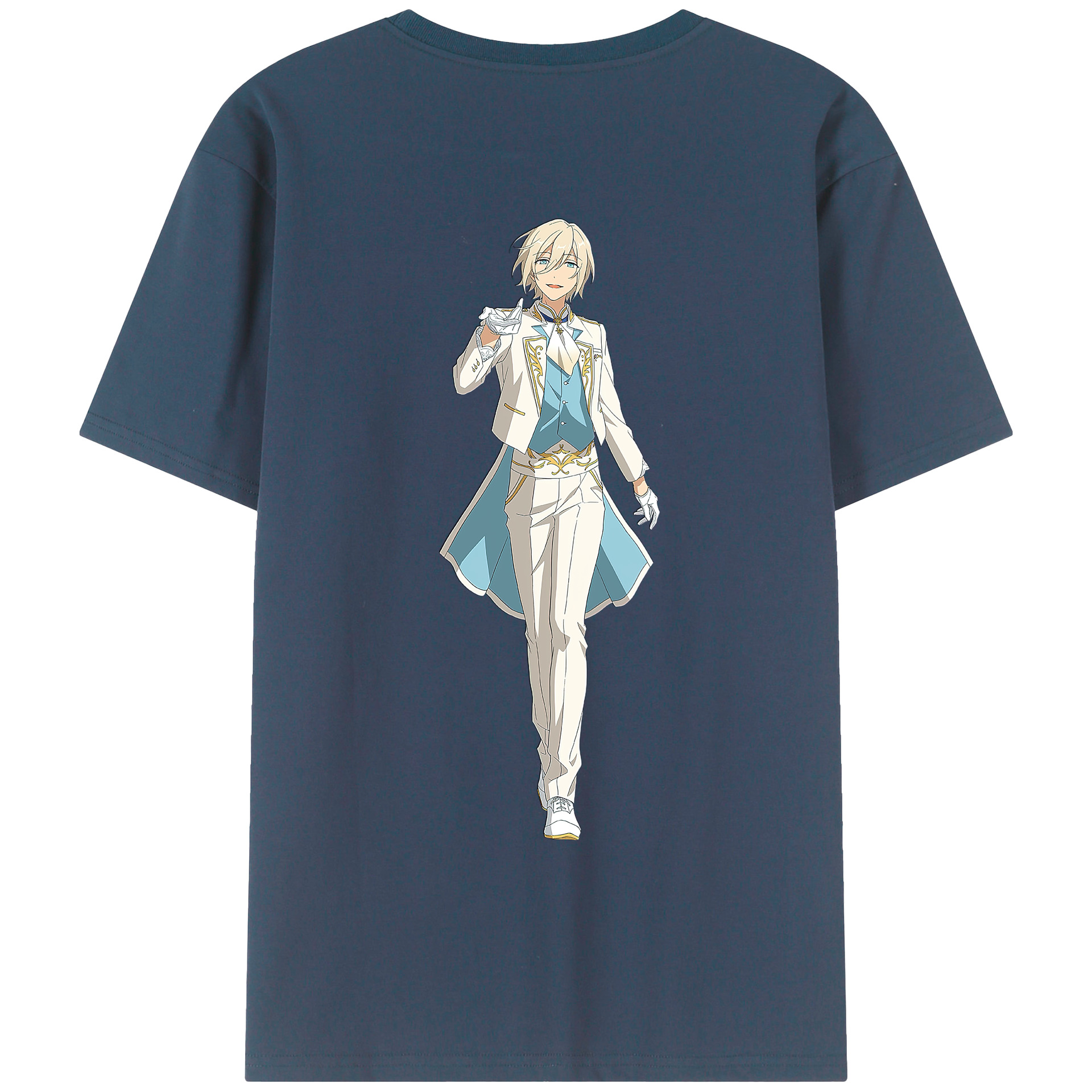 （画像用） あんさんぶるスターズ! Ensemble Stars 綿100％ メンズ半袖Tシャツ（バックプリント） 通気性