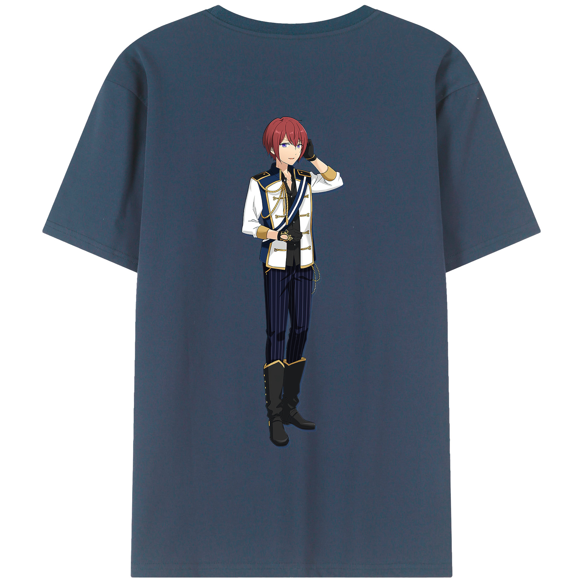 （画像用） あんさんぶるスターズ! Ensemble Stars 綿100％ メンズ半袖Tシャツ（バックプリント） 通気性