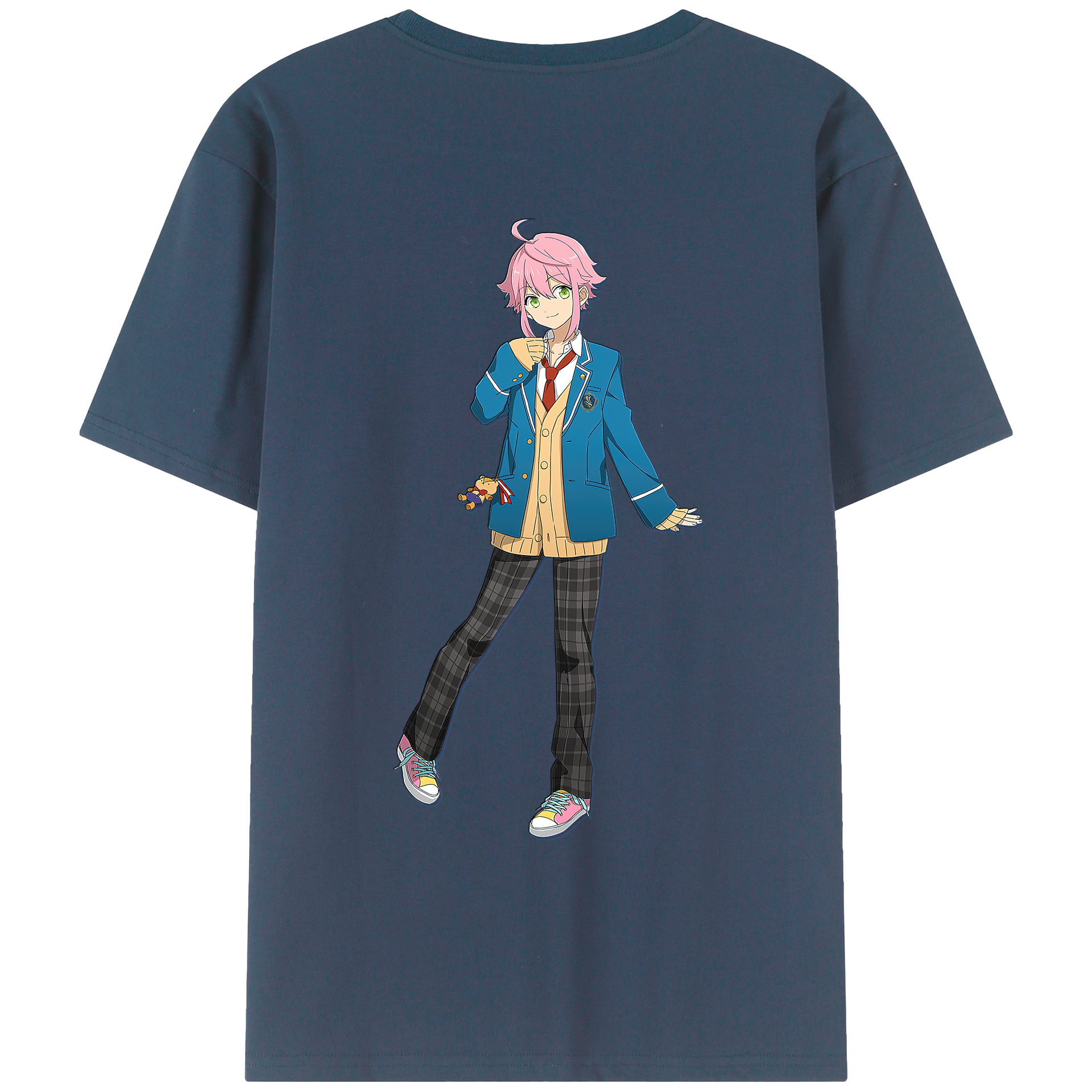 （画像用） あんさんぶるスターズ! Ensemble Stars 綿100％ メンズ半袖Tシャツ（バックプリント） 通気性