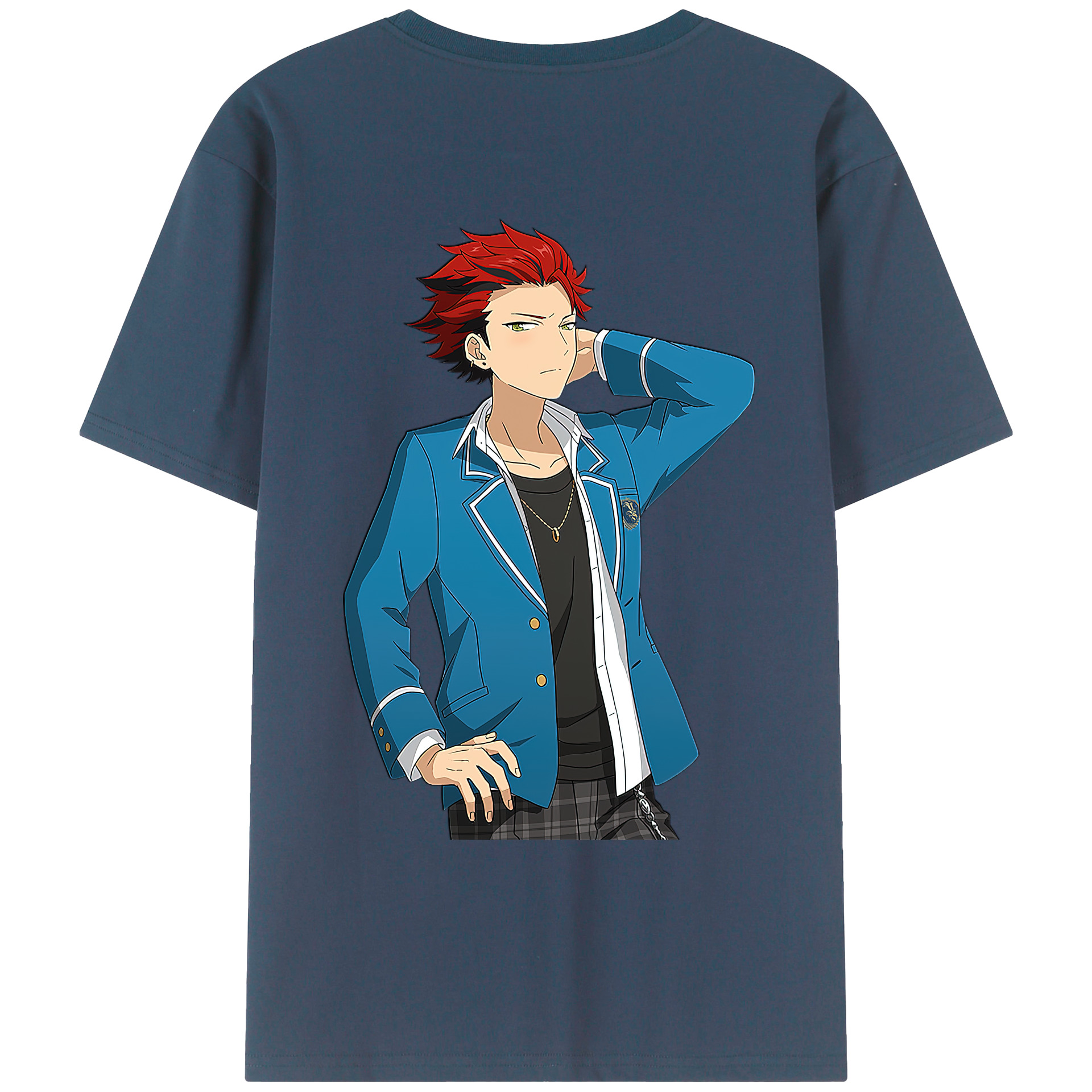 （画像用） あんさんぶるスターズ! Ensemble Stars 綿100％ メンズ半袖Tシャツ（バックプリント） 通気性