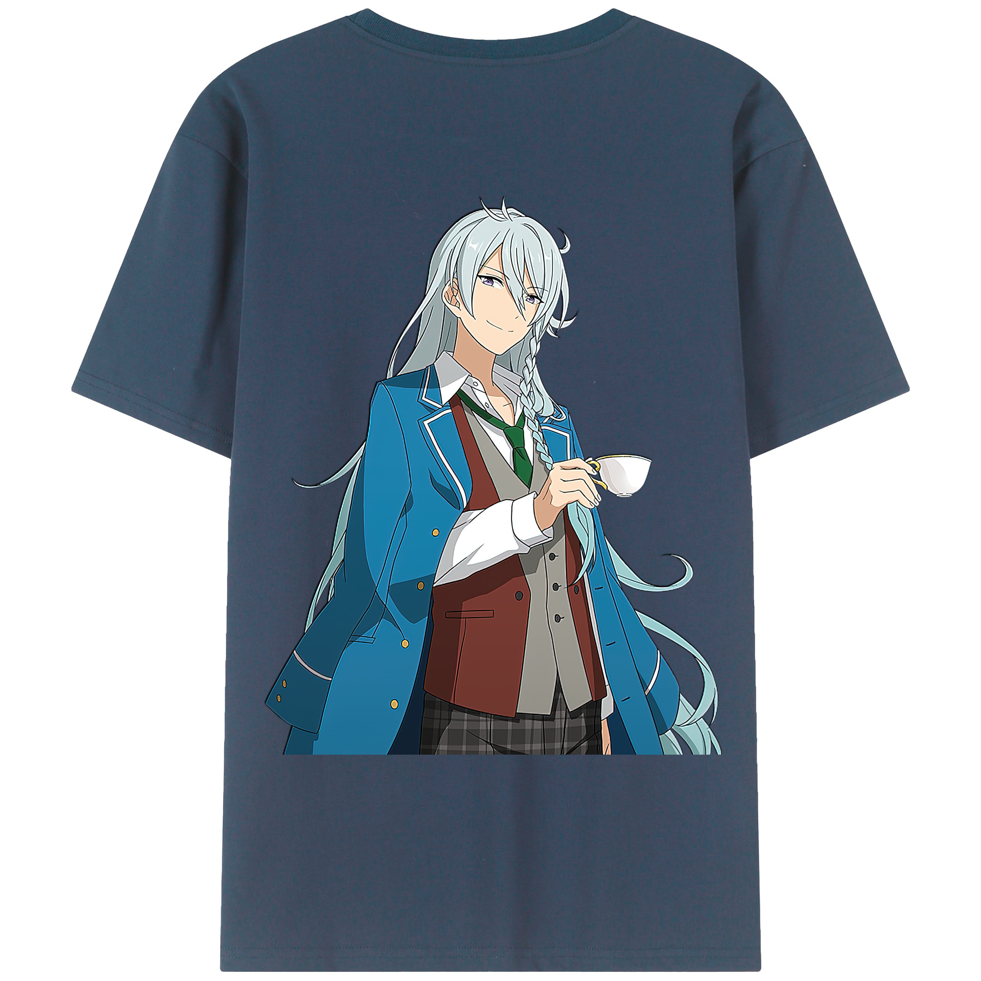 （画像用） あんさんぶるスターズ! Ensemble Stars 綿100％ メンズ半袖Tシャツ（バックプリント） 通気性