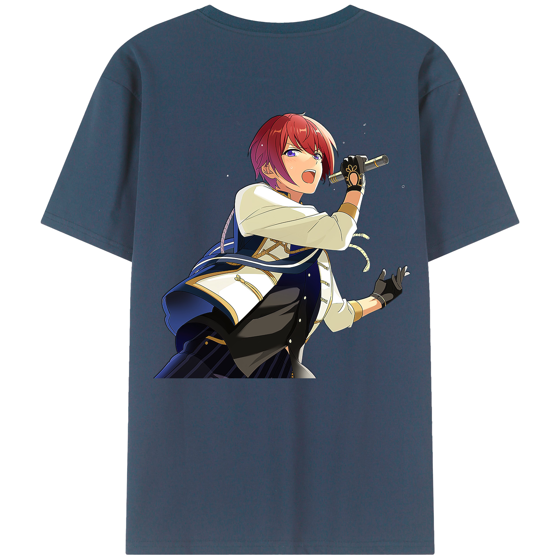（画像用） あんさんぶるスターズ! Ensemble Stars 綿100％ メンズ半袖Tシャツ（バックプリント） 通気性