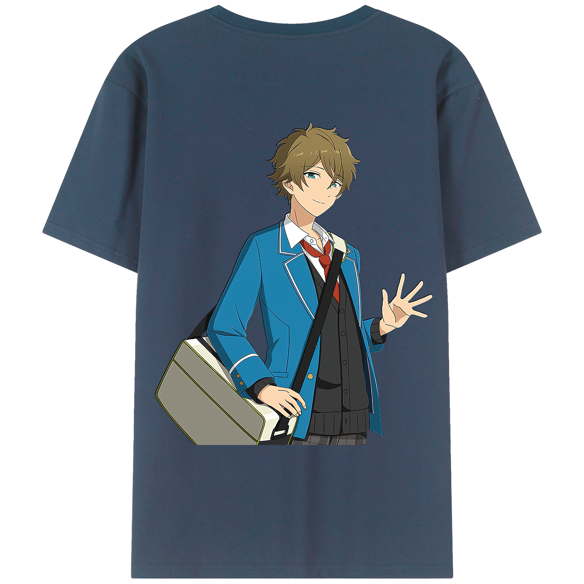 （画像用） あんさんぶるスターズ! Ensemble Stars 綿100％ メンズ半袖Tシャツ（バックプリント） 通気性