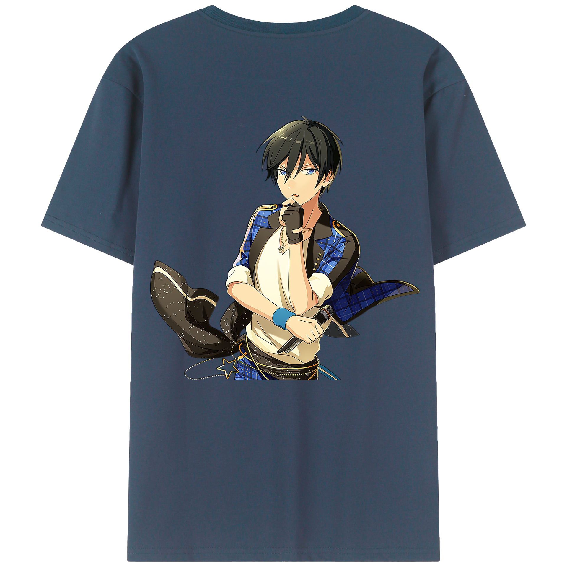 （画像用） あんさんぶるスターズ! Ensemble Stars 綿100％ メンズ半袖Tシャツ（バックプリント） 通気性