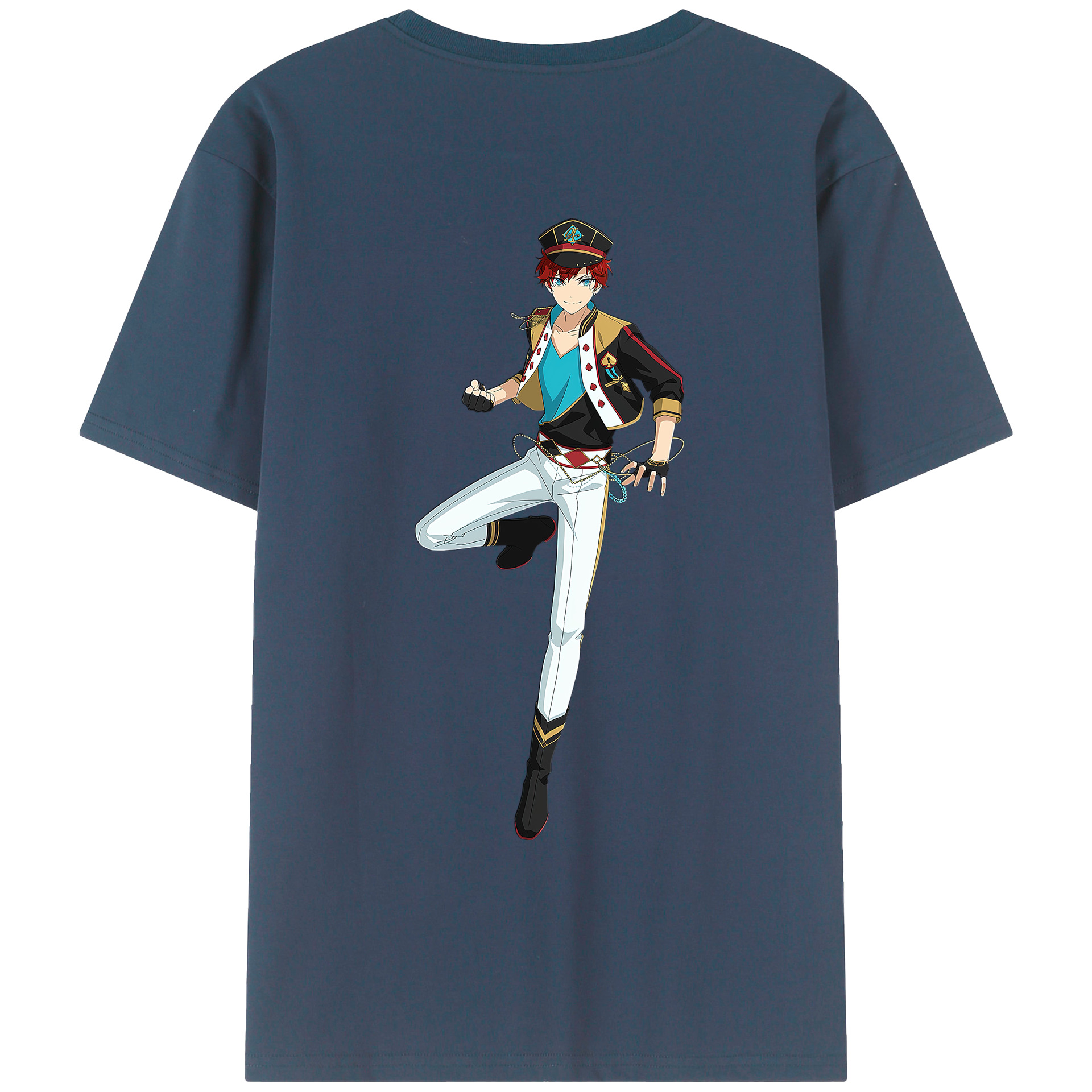 （画像用） あんさんぶるスターズ! Ensemble Stars 綿100％ メンズ半袖Tシャツ（バックプリント） 通気性