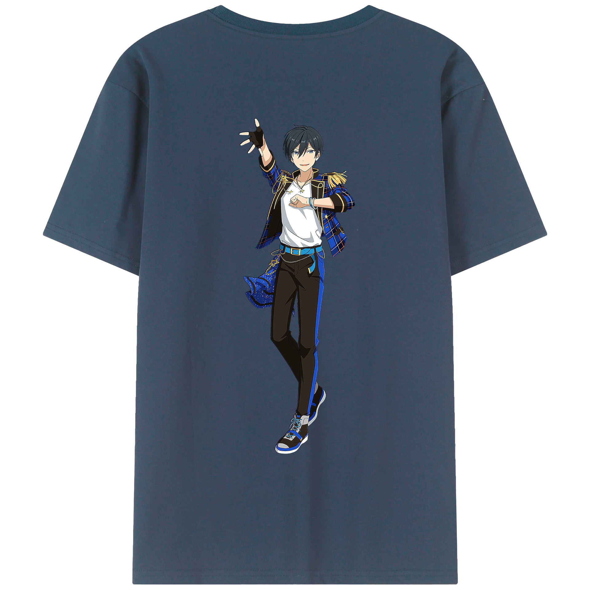 （画像用） あんさんぶるスターズ! Ensemble Stars 綿100％ メンズ半袖Tシャツ（バックプリント） 通気性