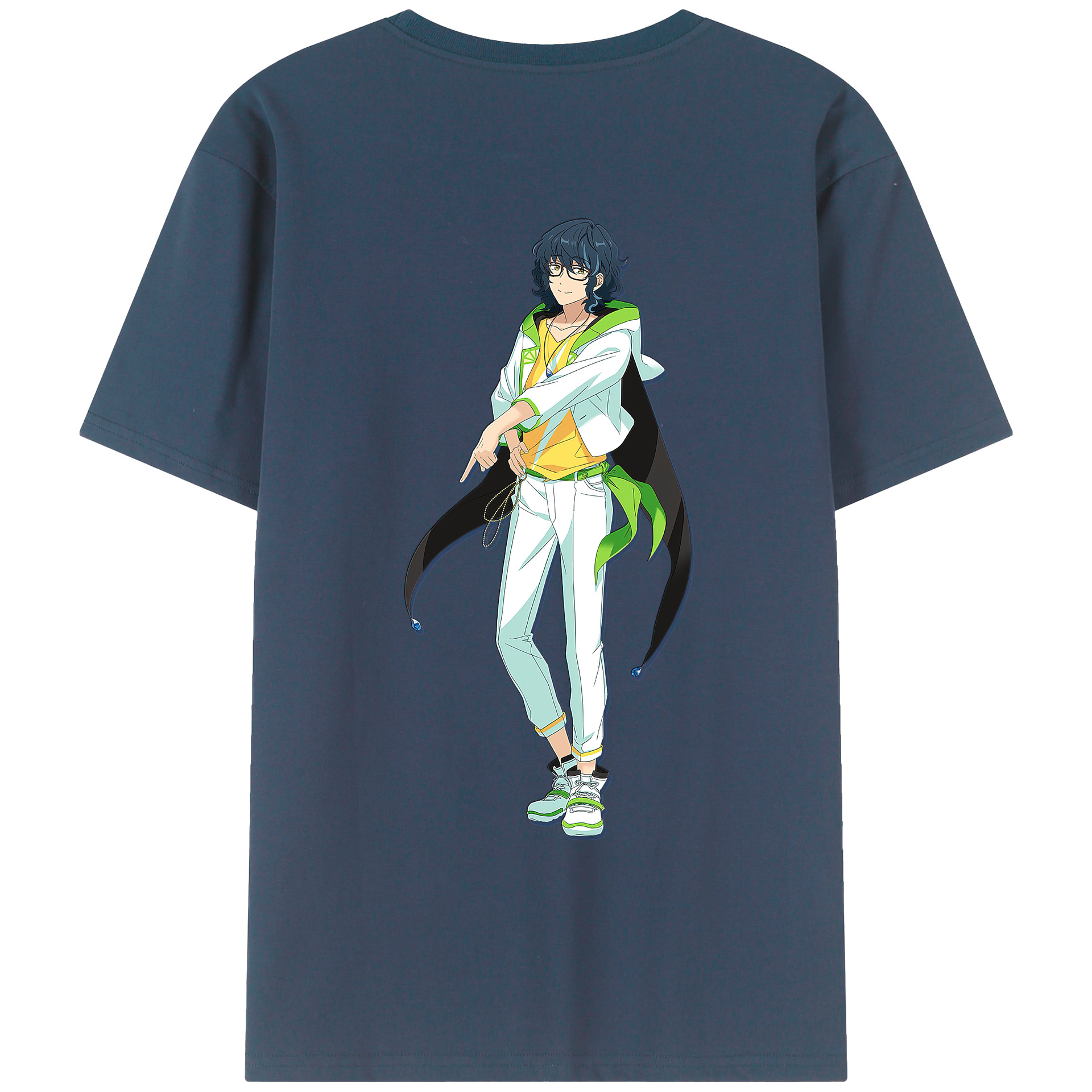 （画像用） あんさんぶるスターズ! Ensemble Stars 綿100％ メンズ半袖Tシャツ（バックプリント） 通気性