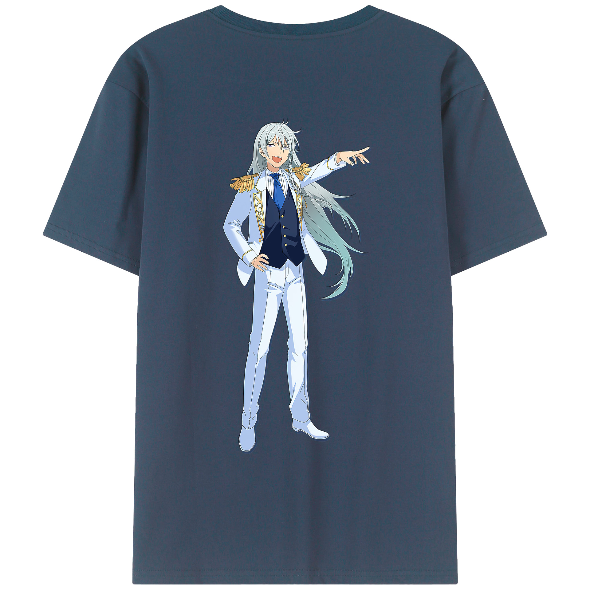 （画像用） あんさんぶるスターズ! Ensemble Stars 綿100％ メンズ半袖Tシャツ（バックプリント） 通気性