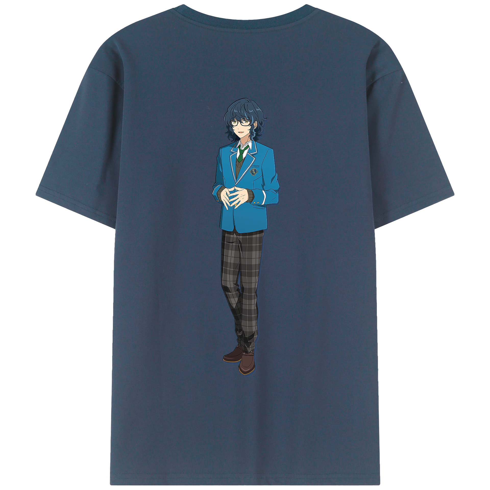 （画像用） あんさんぶるスターズ! Ensemble Stars 綿100％ メンズ半袖Tシャツ（バックプリント） 通気性