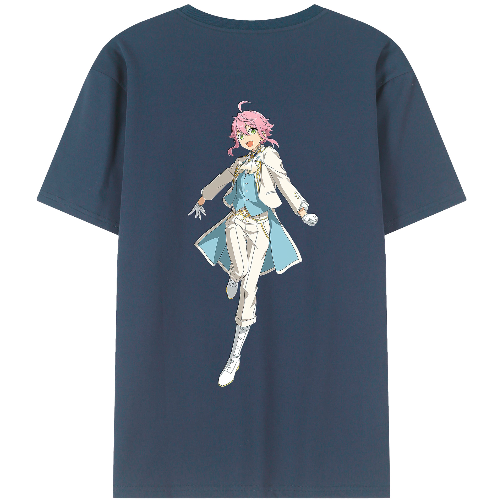 （画像用） あんさんぶるスターズ! Ensemble Stars 綿100％ メンズ半袖Tシャツ（バックプリント） 通気性