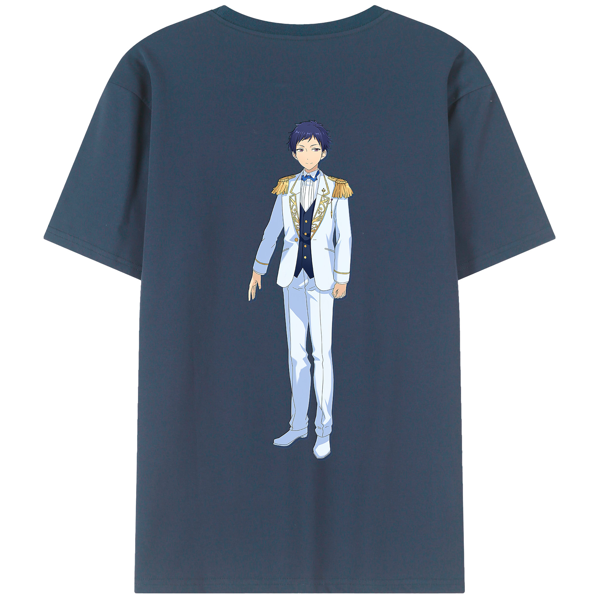 （画像用） あんさんぶるスターズ! Ensemble Stars 綿100％ メンズ半袖Tシャツ（バックプリント） 通気性